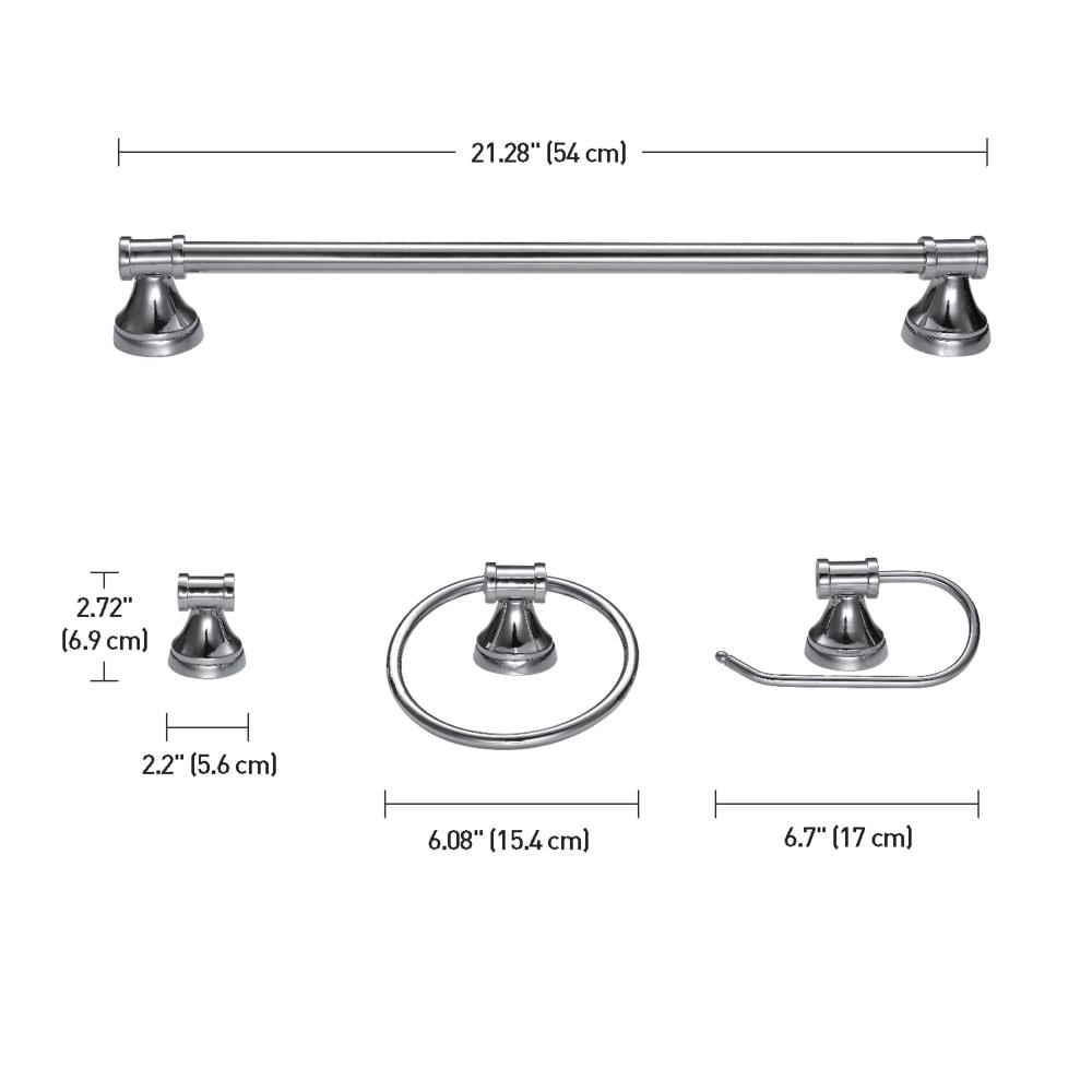 Globe Electric 5-Piece Parker Chrome Decorative Bathroom Hardware