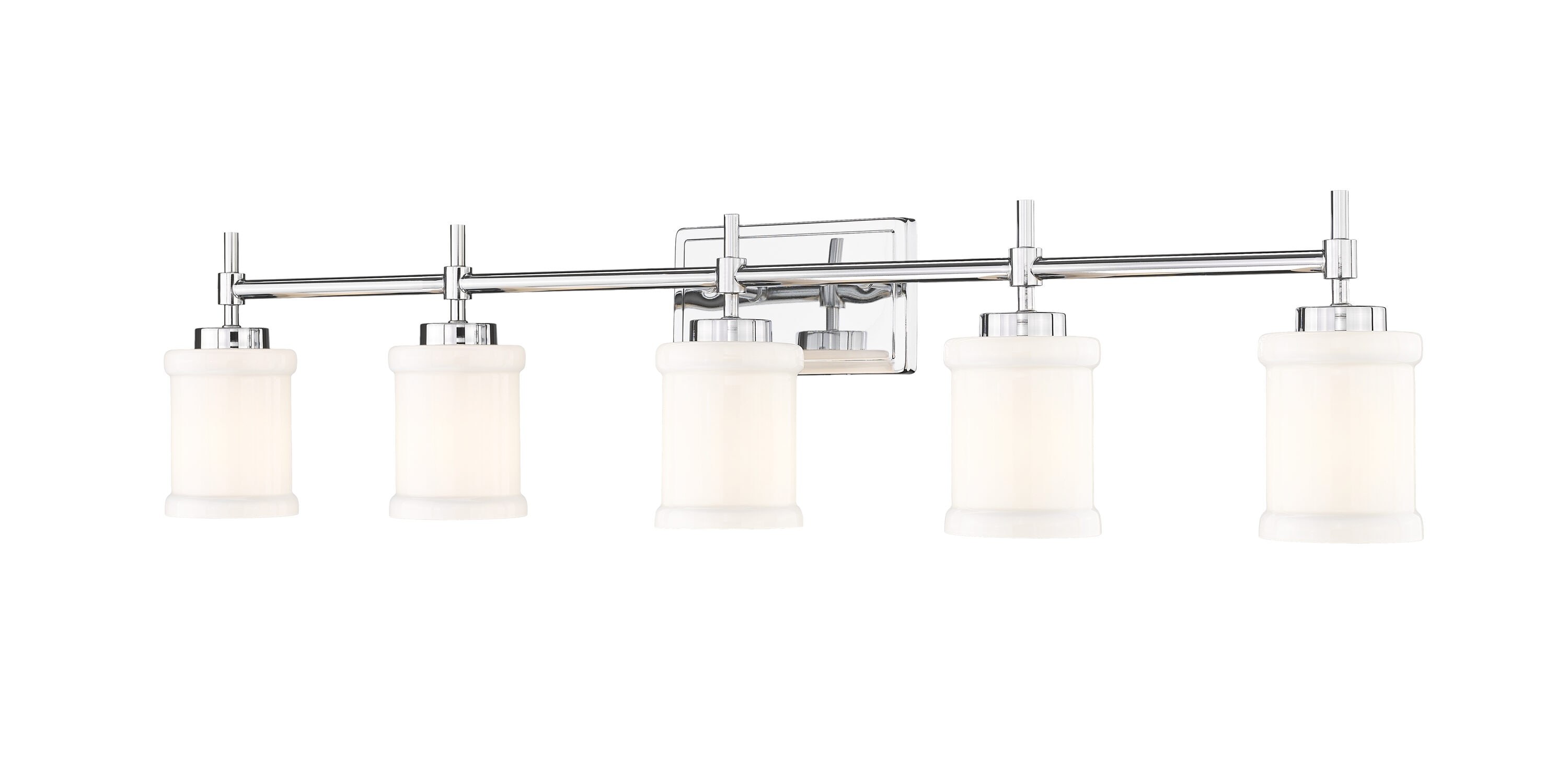 Z-Lite 622-5V-CH Cadoc 40.5-in 5 -Light Polished Chrome Transitional Vanity light