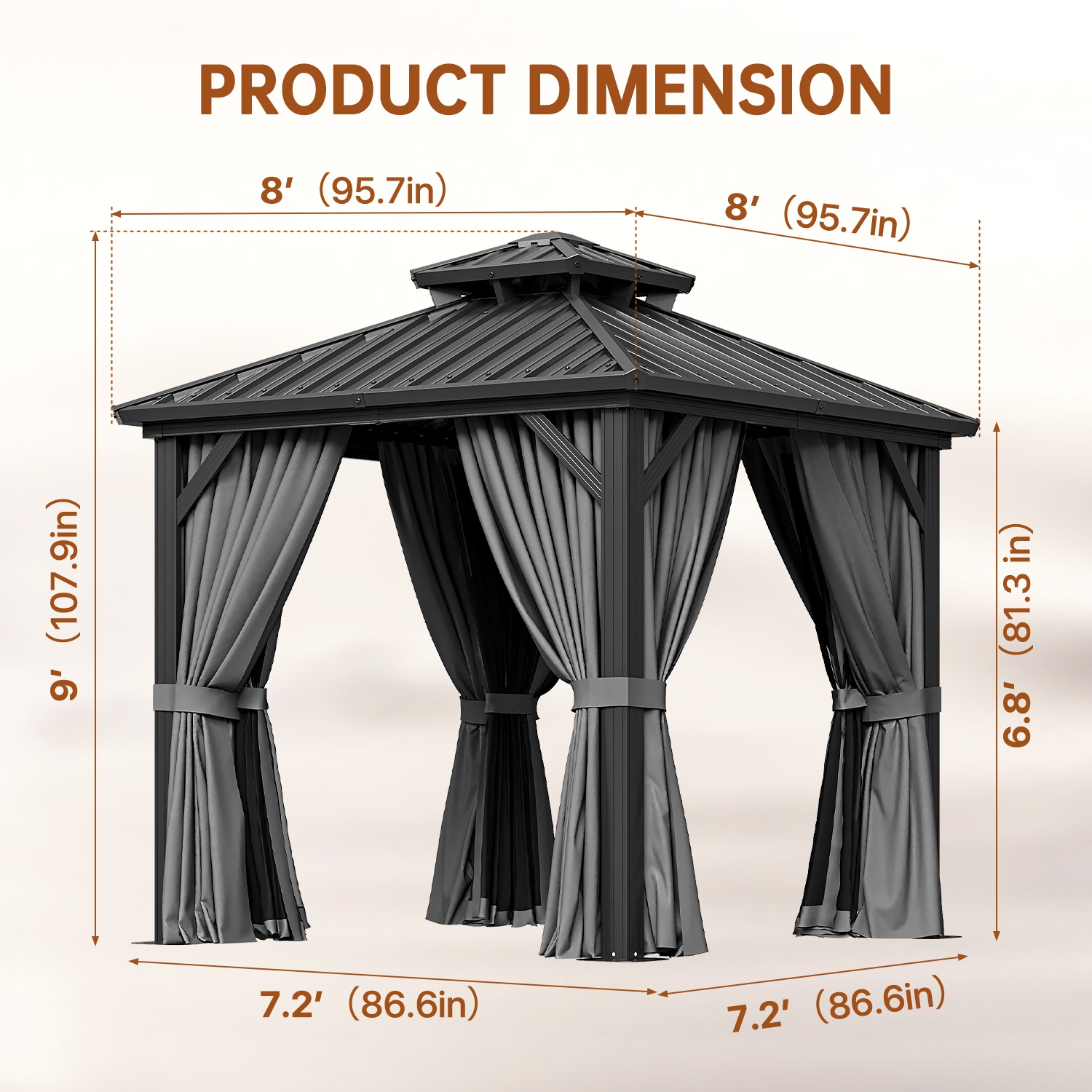 Bapipro BPIG02G50 Wood-Resin-Gazebos - View #9