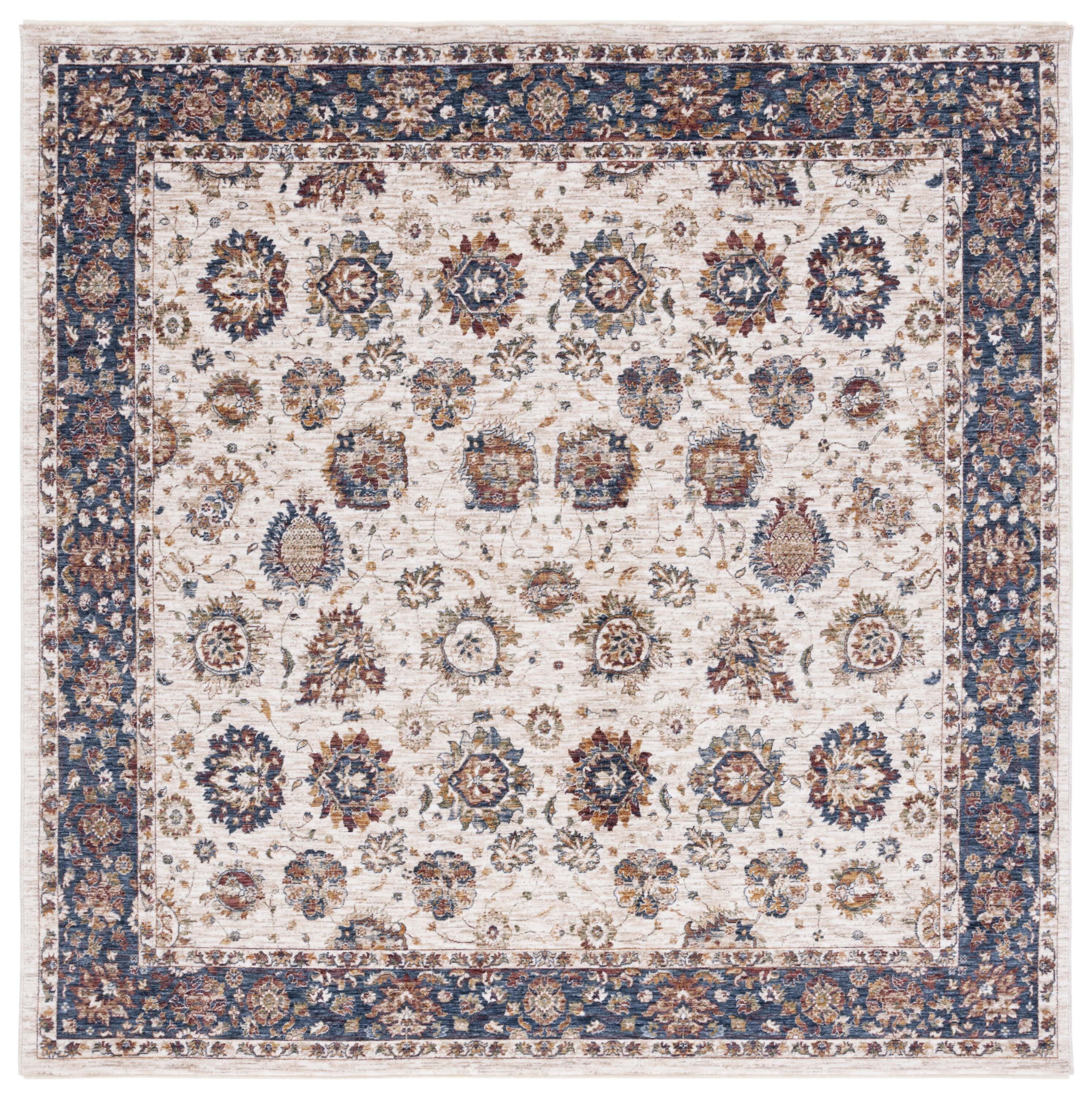 Heirloom 794A Ivory/Navy 7 X 7 Area Rug