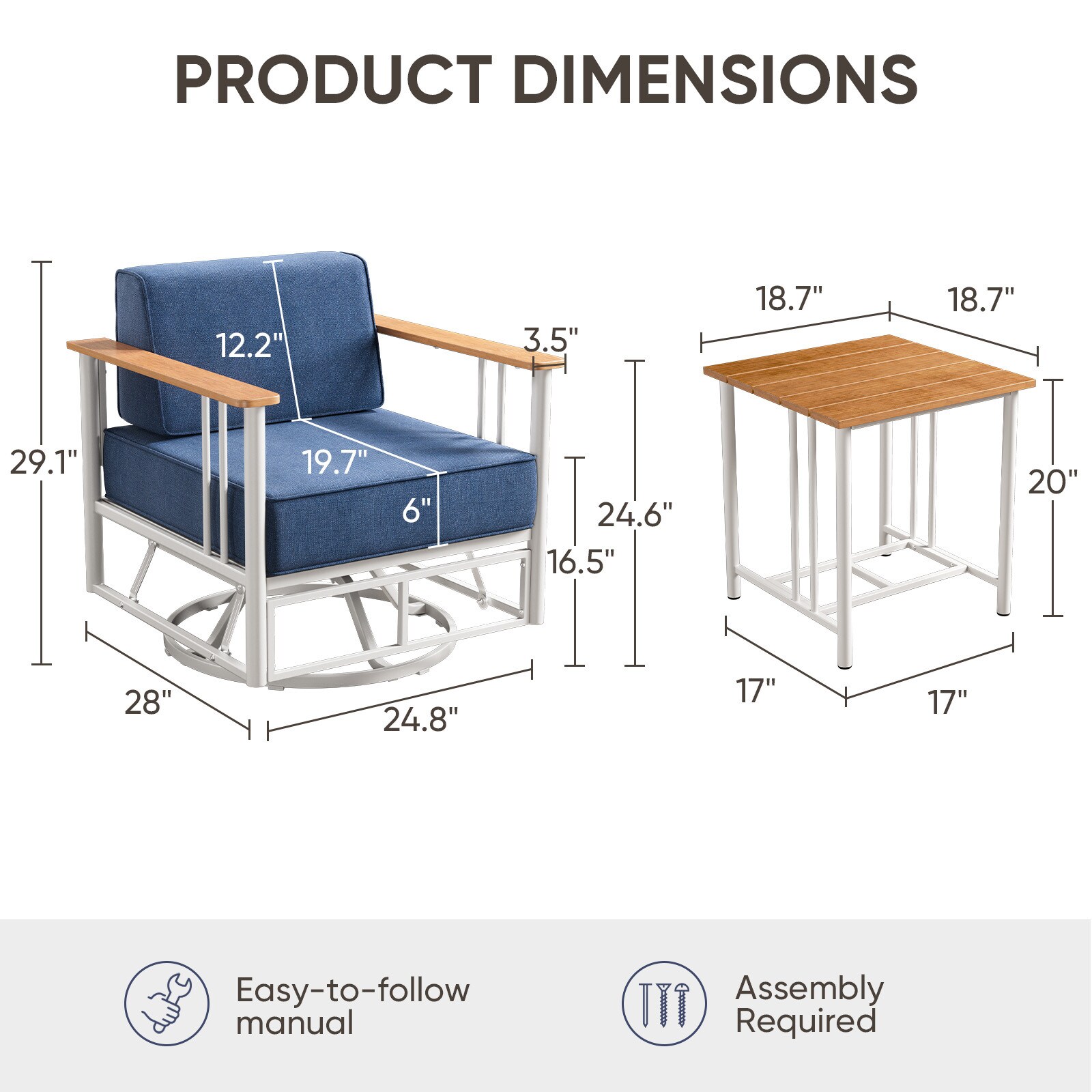 Rilyson FSACWH2060-1 Patio-Chairs - View #7