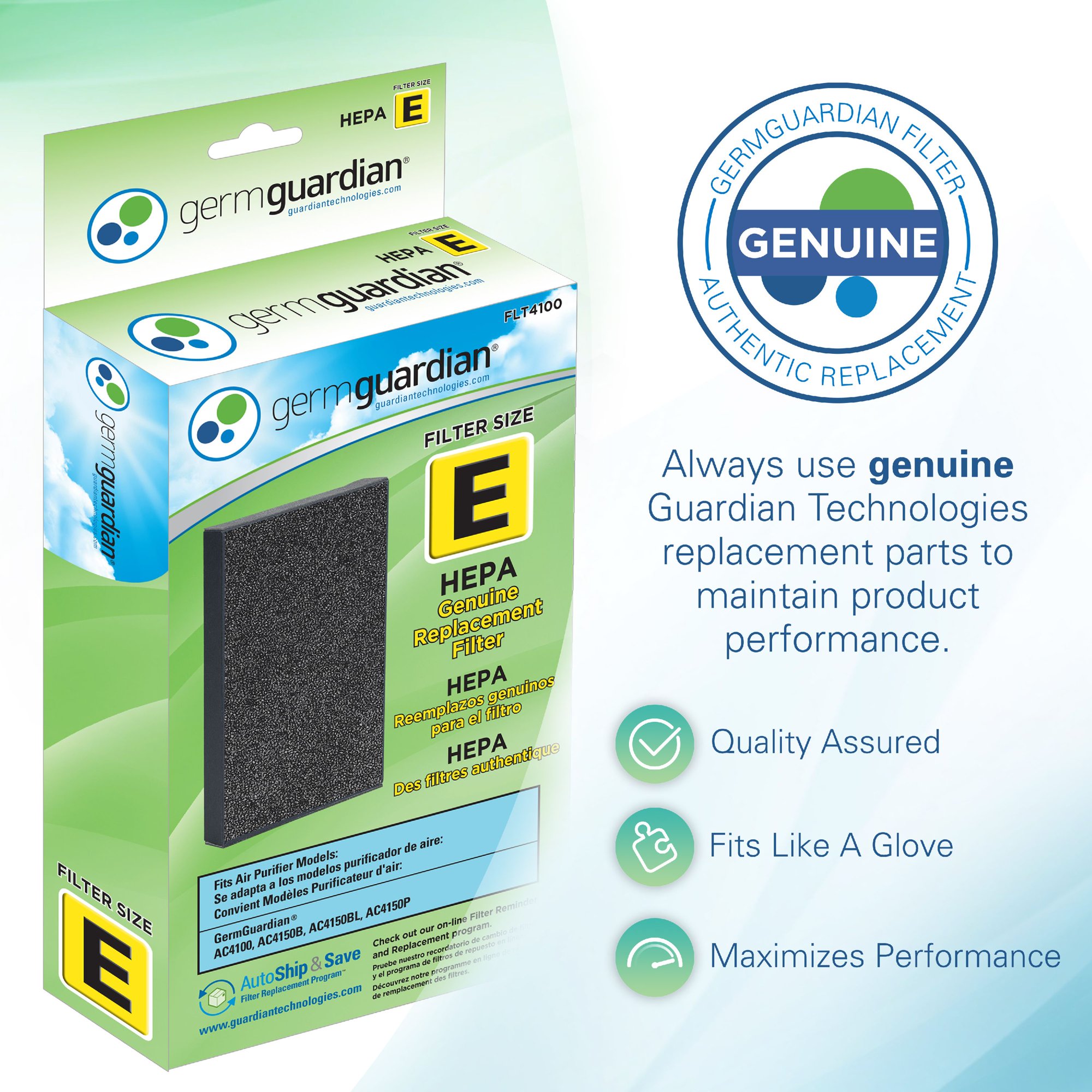 GermGuardian HEPA Air Purifier Filter In The Air Purifier Filters ...