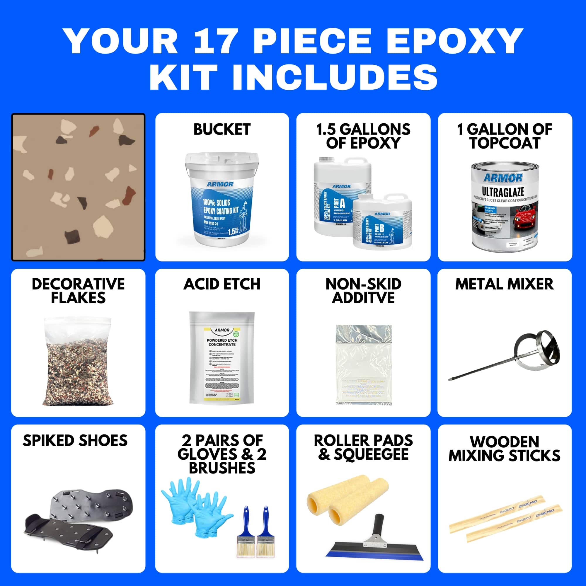Armorpoxy TP-KIT-KHAKITAN-S Garage-Floor-Epoxy - View #2