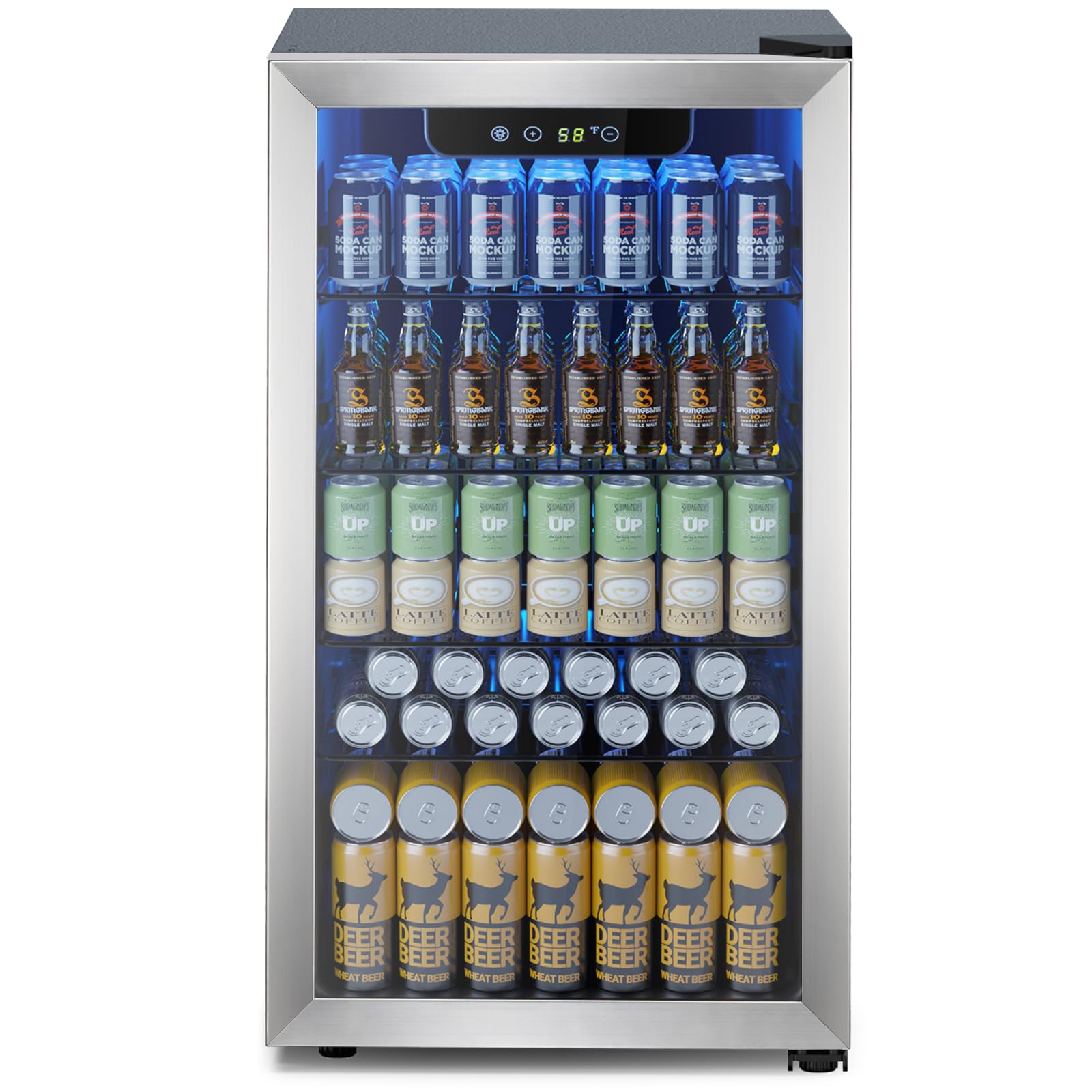 COWSAR W5899SBH 17.5-Inches W 26 -Bottles Black Freestanding Indoor Wine Cooler