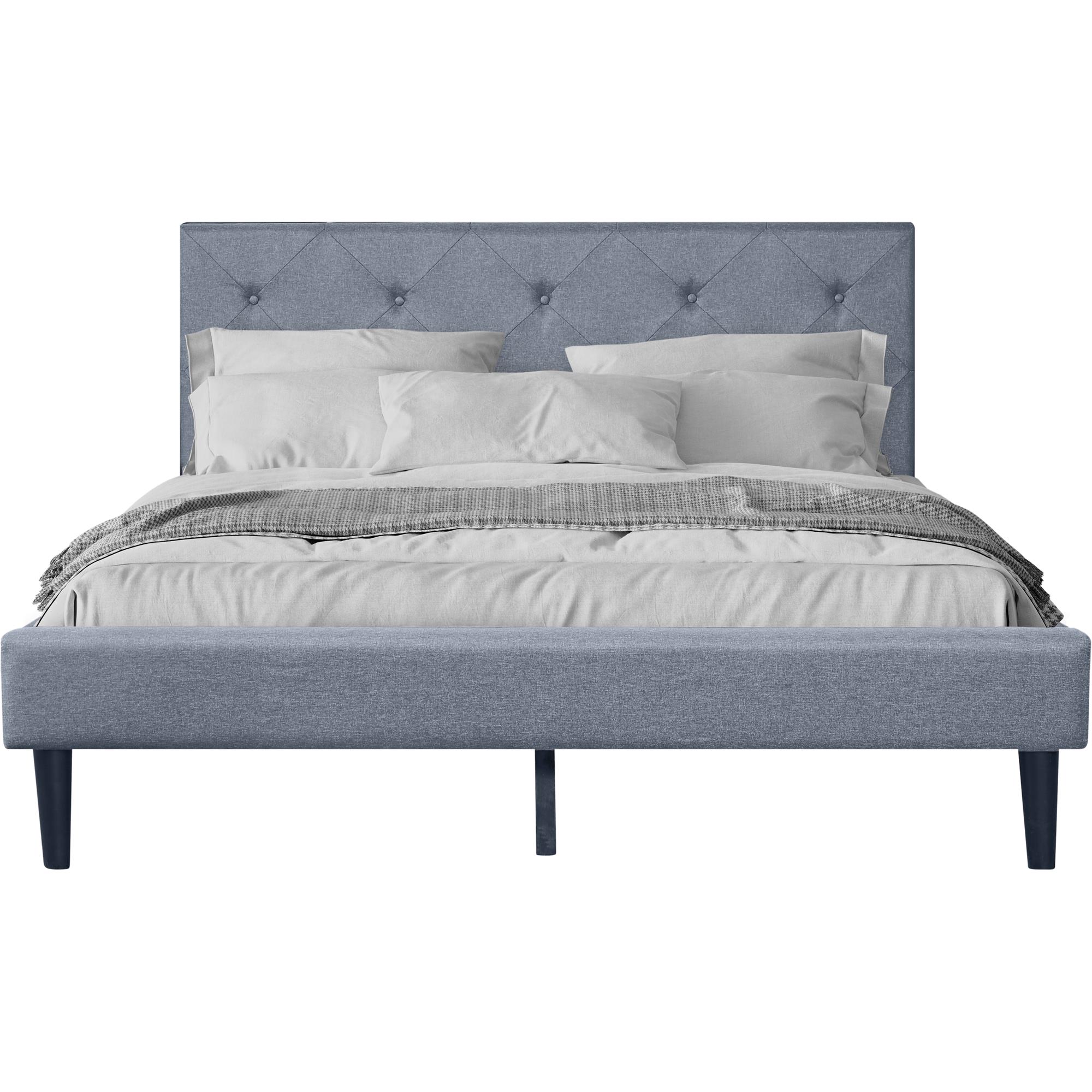 Camden Isle 242333 Monticello Gray King Upholstered Platform Bed