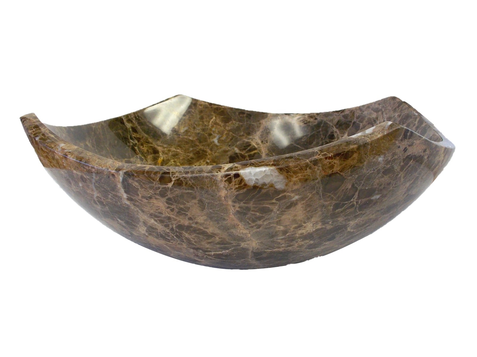 Eden Bath EBS027DE-P Marble Vessel Irregular Modern Dark Emperador Bathroom Sink ( 16.5-Inches x 16.5-Inches )