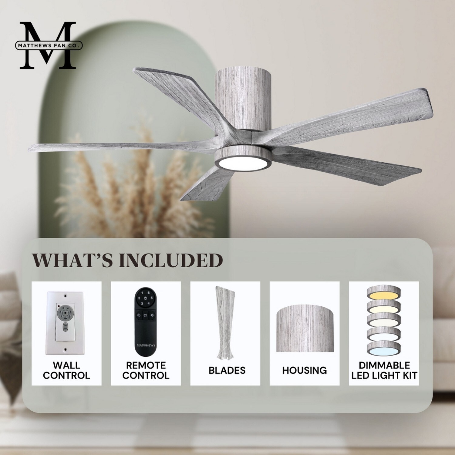 Matthews Fan Company IR5HLK-BW-BW-42 Ceiling-Fans - View #7