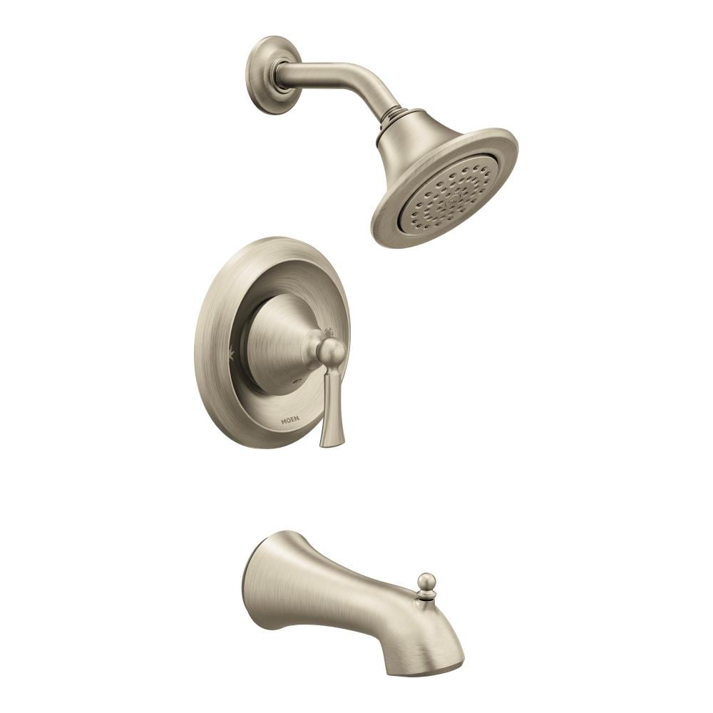 Moen T4503EPBN Wynford Brushed Nickel 1-handle Single function 5.88-in Round Shower Faucet (Valve Not Included)