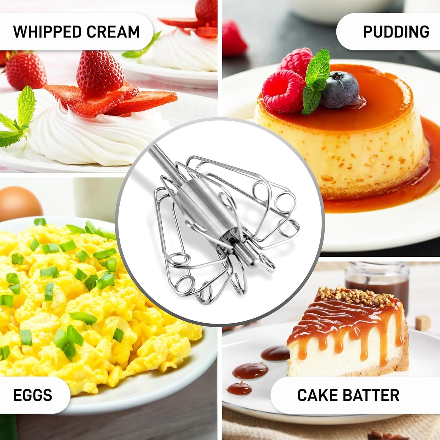 Zulay Kitchen Egg Beater Whisk - Thumbnail 3