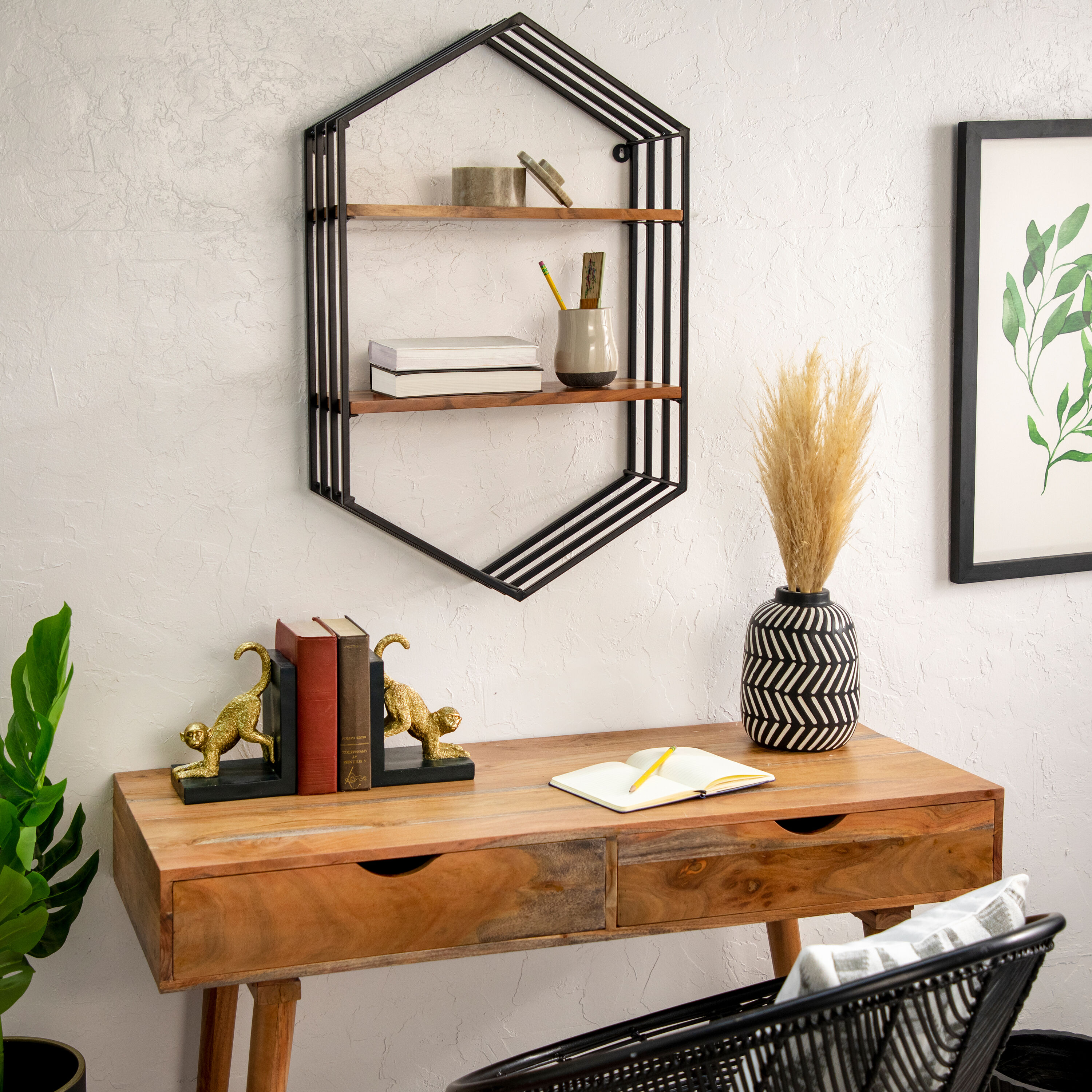 Sagebrook Home 13829-01 Black Ceramic Modern Sculpture