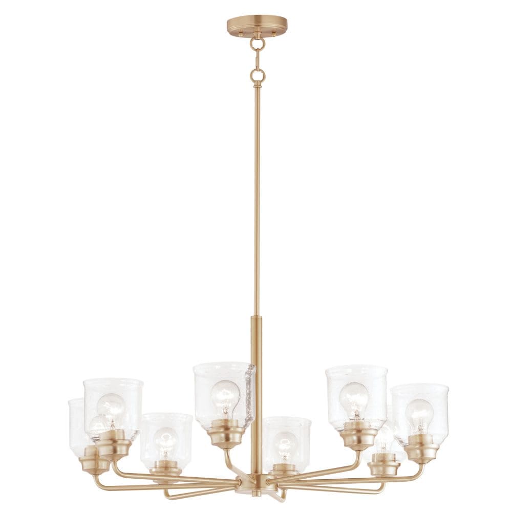 Maxim Lighting A-MX-12268CDHR Acadia 8-Light Mid Century Modern / Modern / Transitional Heritage Incandescent Chandelier