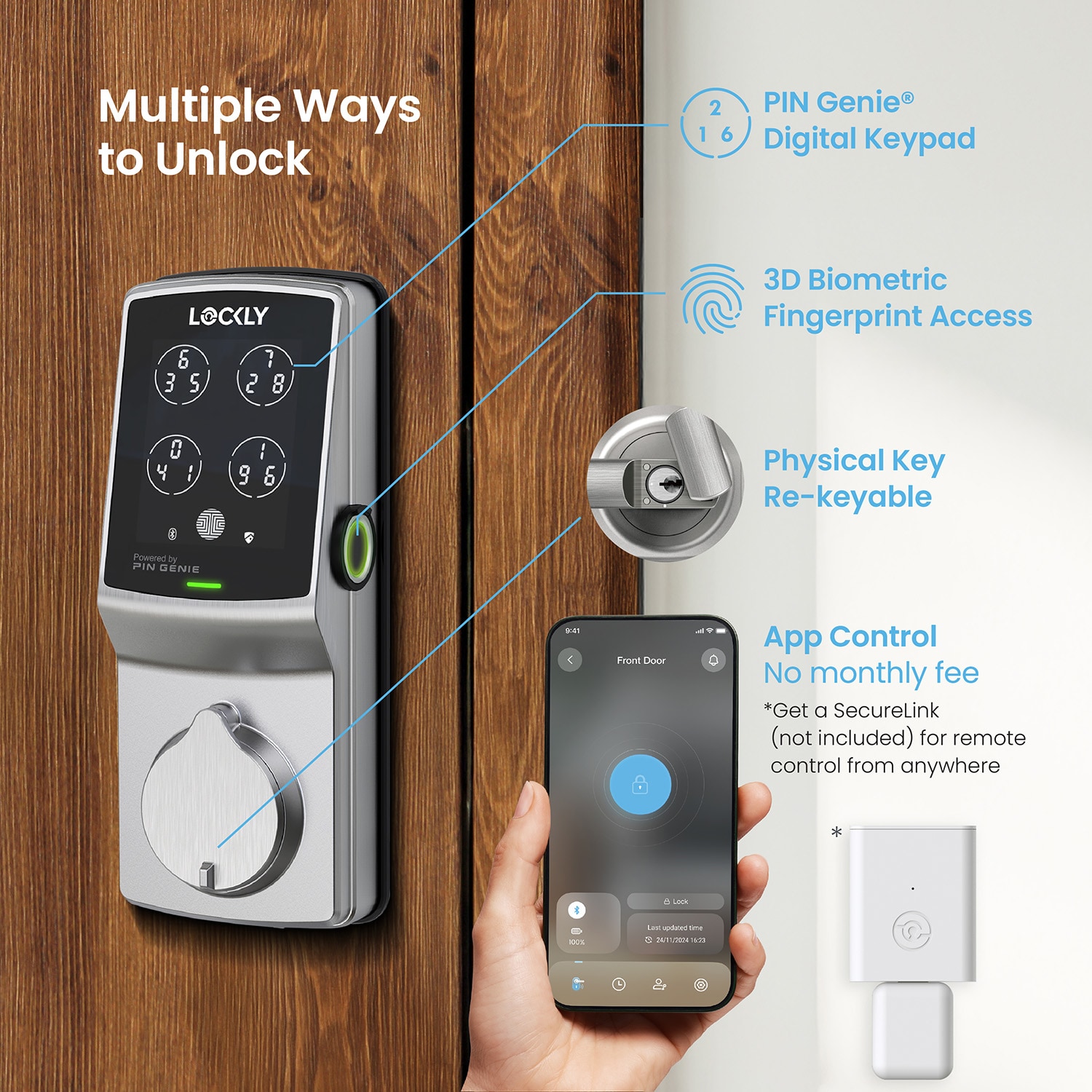 Lockly PGD 728F SN Electronic-Door-Locks - View #2