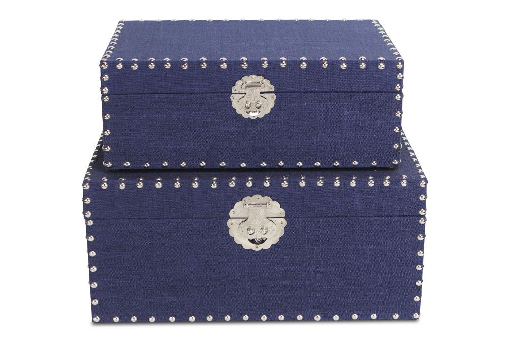 Louis Vuitton Blue Vintage Home decor Boxes