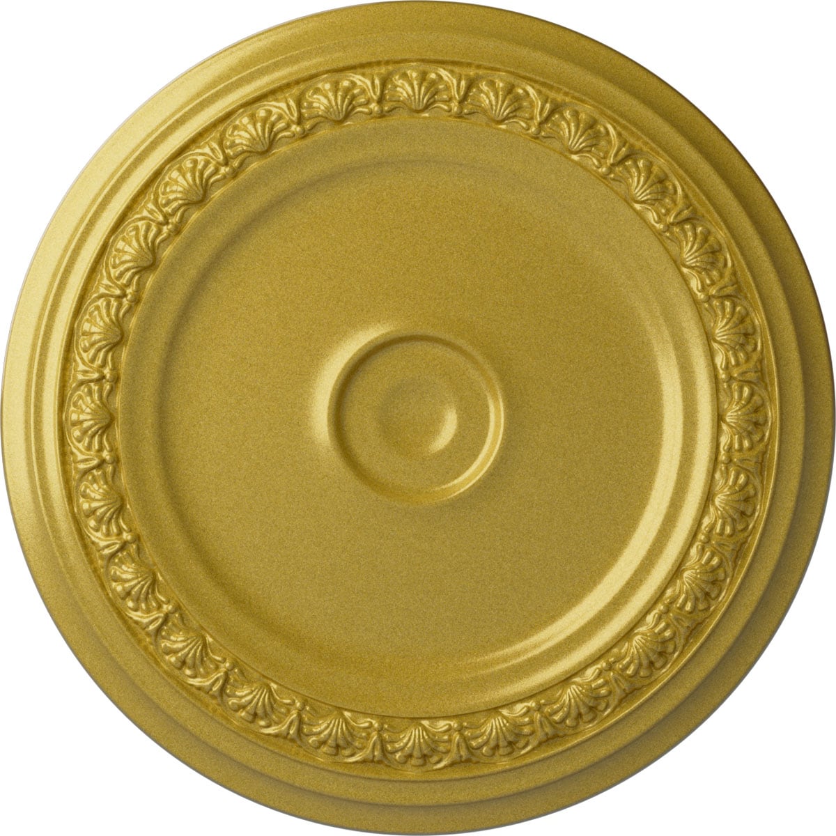 Ekena Millwork CM31CARGS Carlsbad 31.125-in W x 31.125-in L Painted Rich Gold Polyurethane Whole Ceiling Medallion