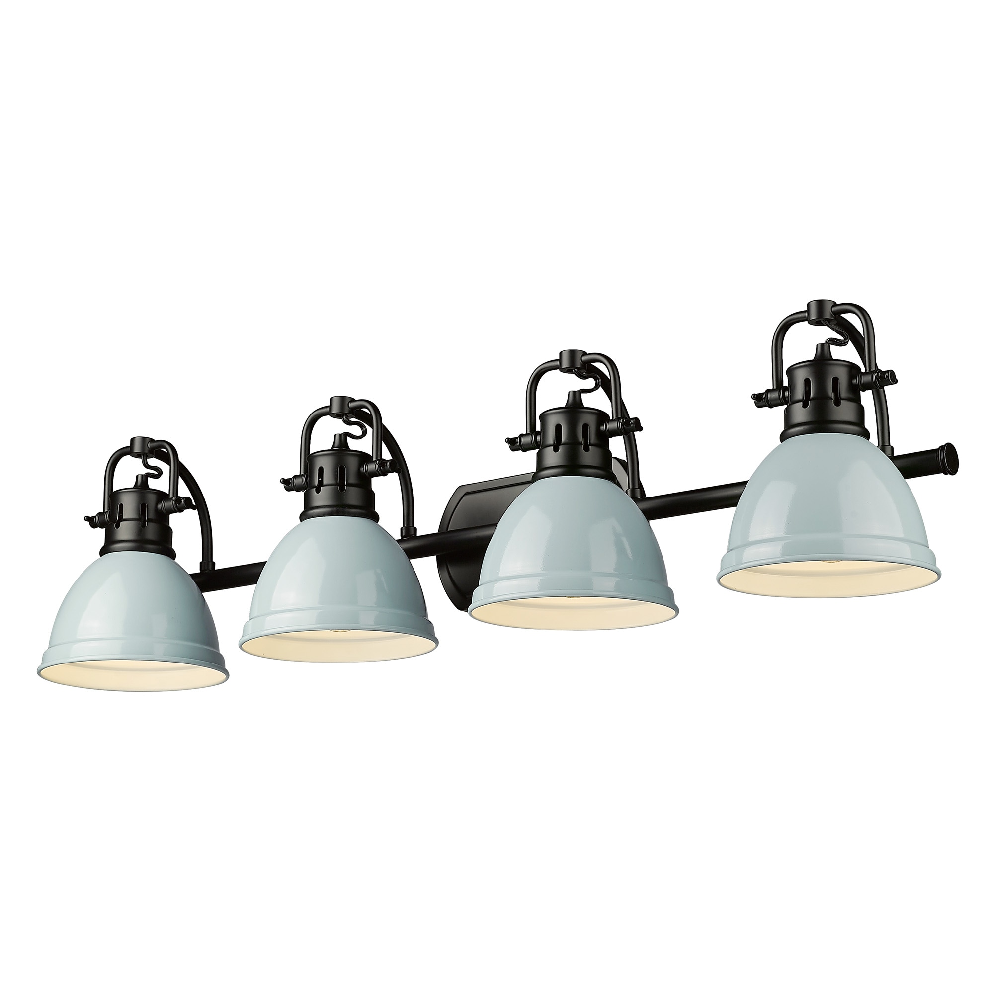 Golden Lighting 3602-BA4 BLK-SF Duncan 33.5-in 4 -Light Matte Black Transitional Vanity light