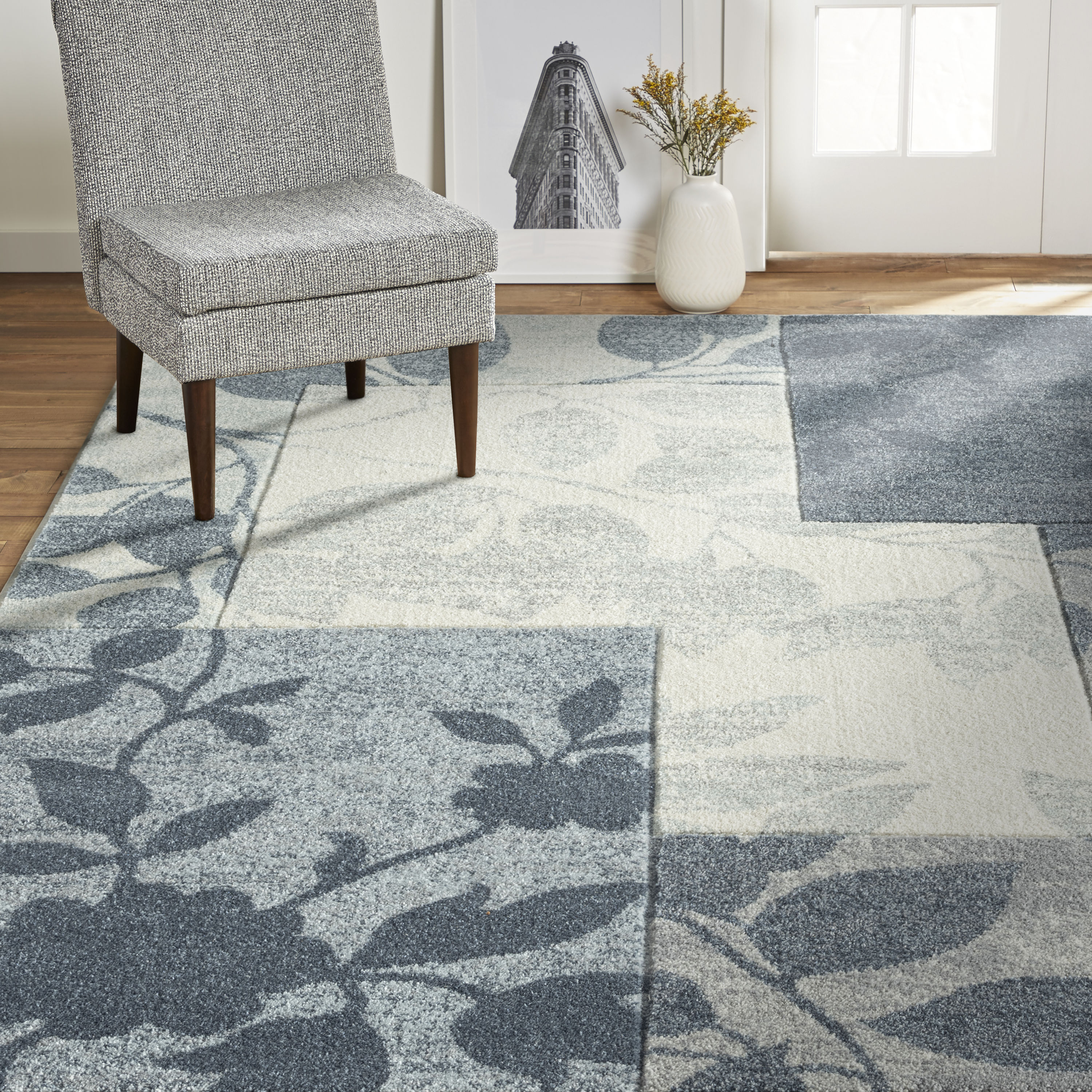 Eye Catching Grey & Teal RugCheap Rugs For Living RoomAffordable Area Mats 