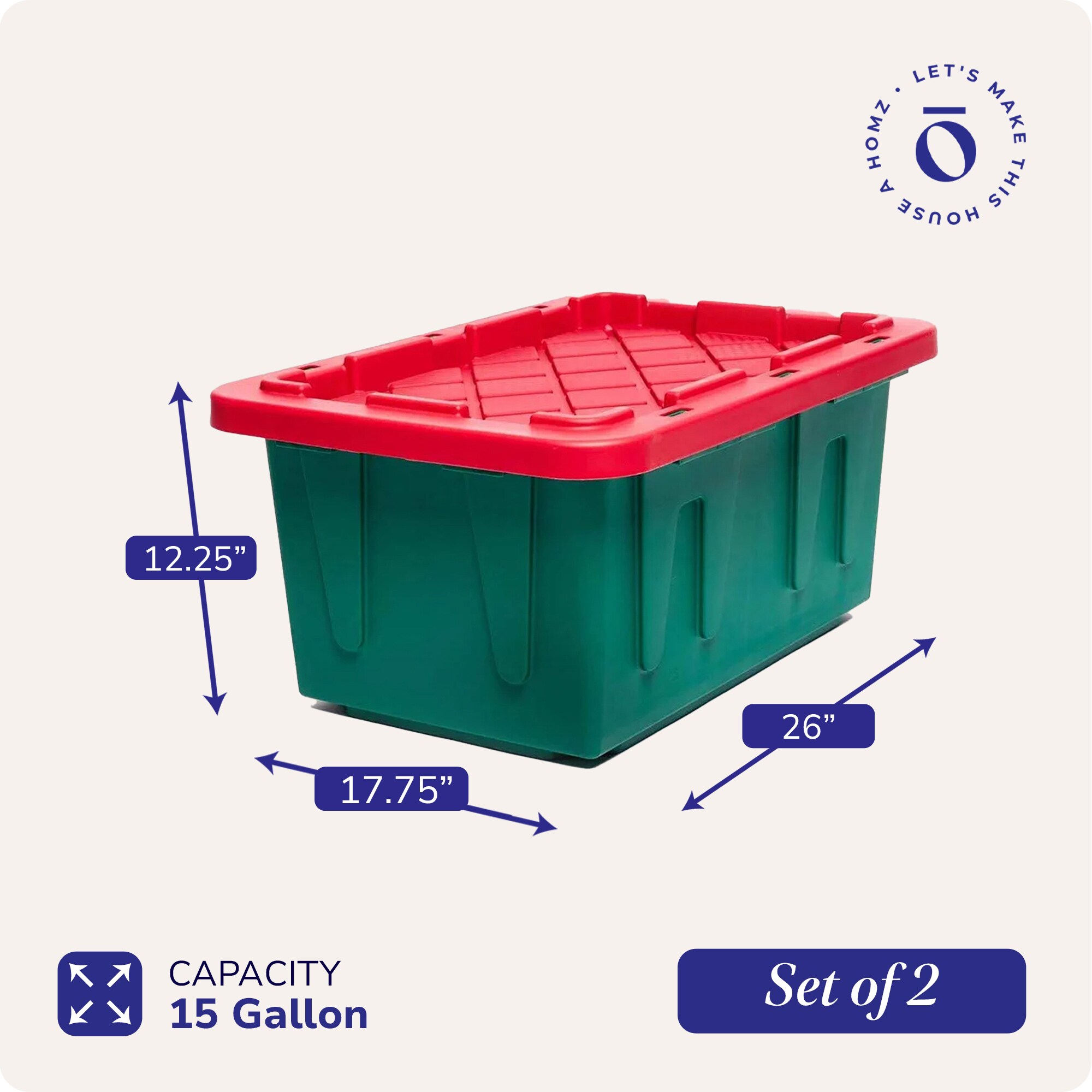 Homz Products 314619 Plastic-Storage-Totes - View #4