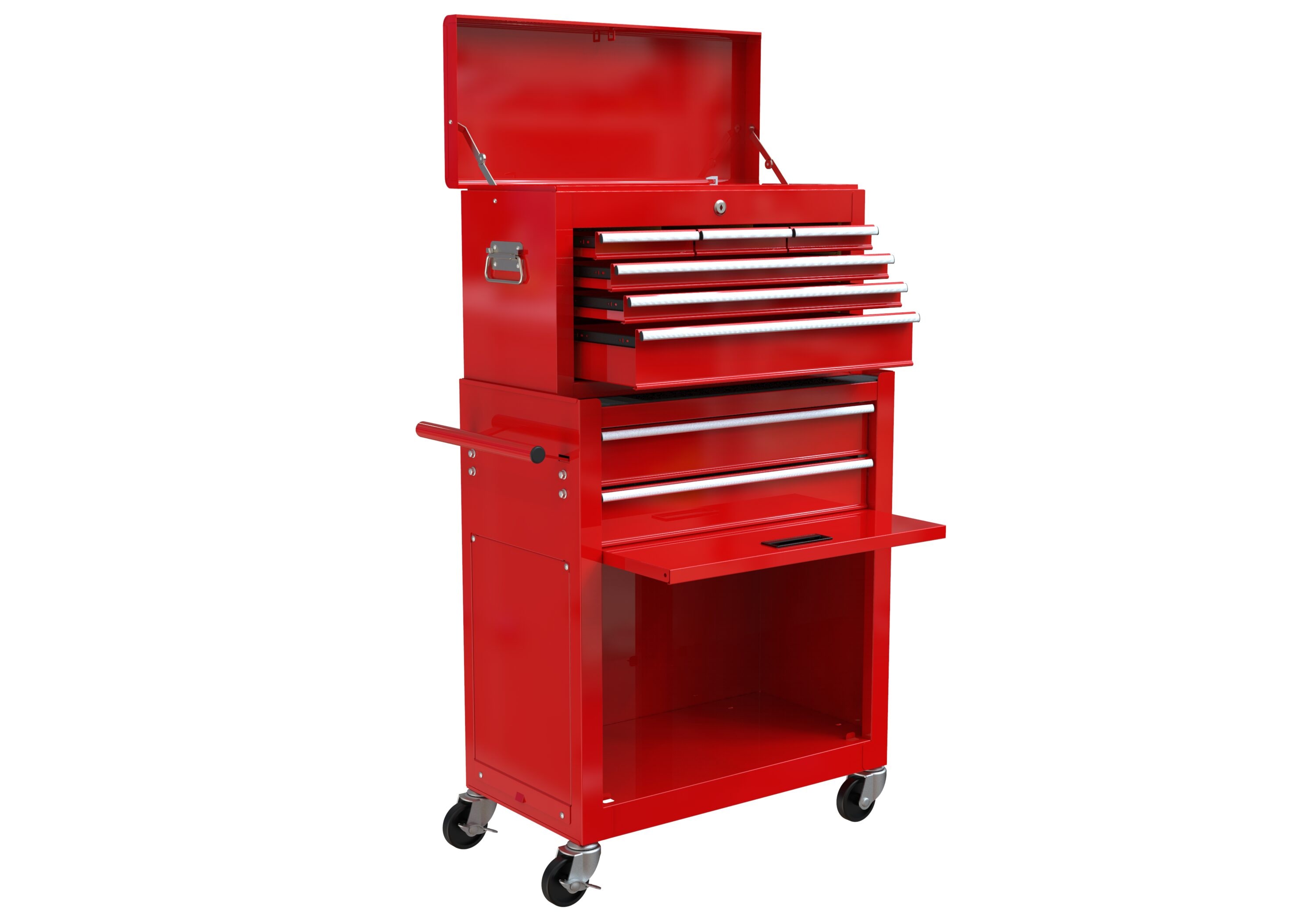 ProSteel 34-in W x 58.4-in H 6-Drawer Steel Tool Cabinet (Red) in the  Bottom Tool Cabinets department at