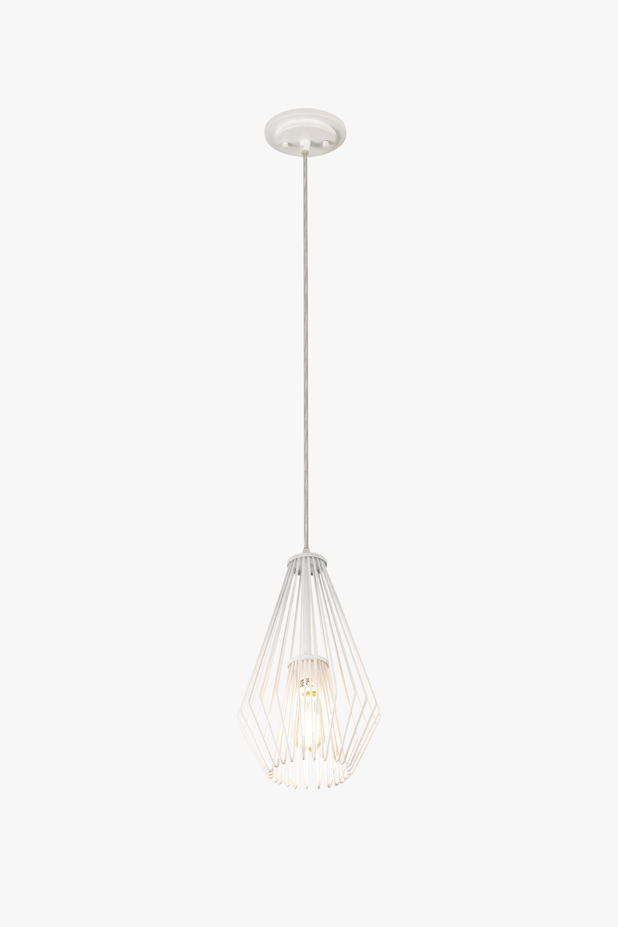 Gloss White Contemporary Teardrop Mini Pendant Light