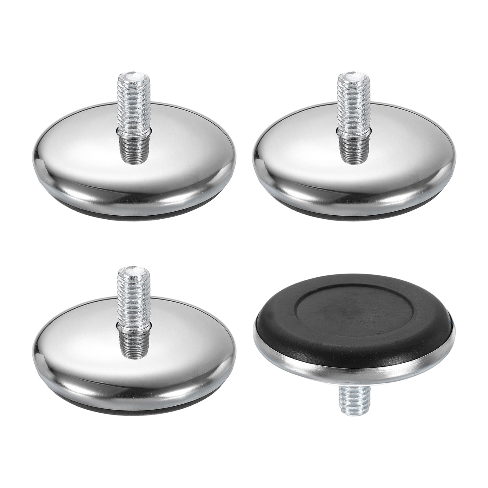 Unique Bargains 4pcs M8 Thread Furniture Feet Levelers 47x15mm Adjustable Leveling Table Feet Screw on Furniture Glide Leveling for Chair Stool Legs Black
