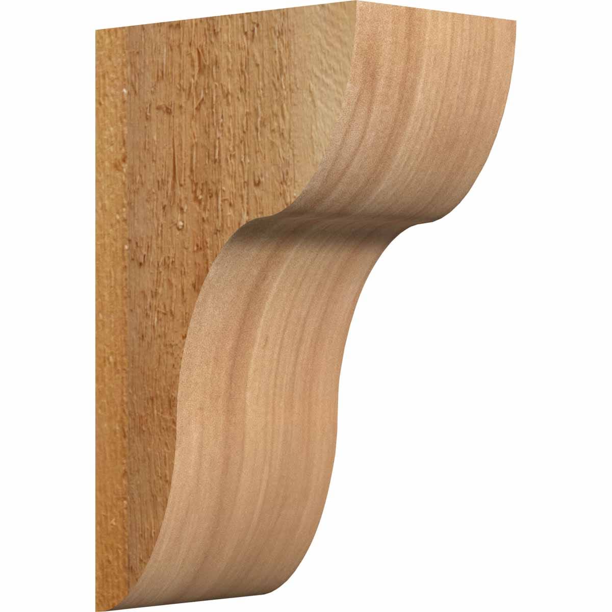 Ekena Millwork COR04X06X10CAR00RWR 4-in x 6-in x 10-in Carmel Unfinished Western red cedar Wood Paintable/Stainable Corbel
