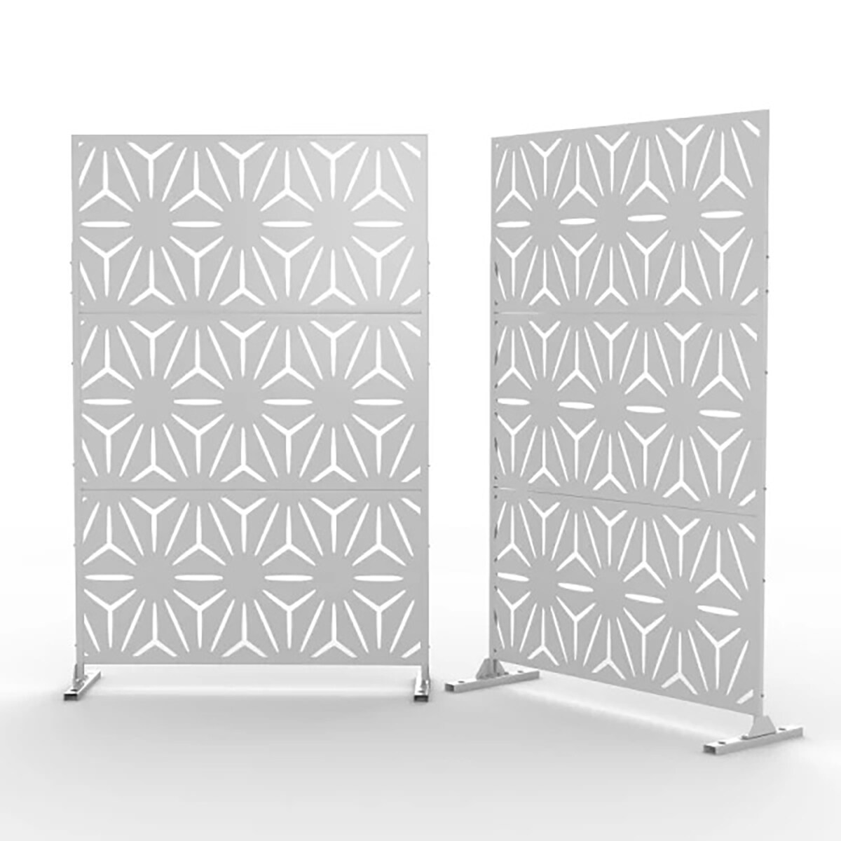 Kahomvis NEUT-QPD0-MWV 15-Inches x 47-Inches x 76-Inches white Metal Steel Decorative fencing