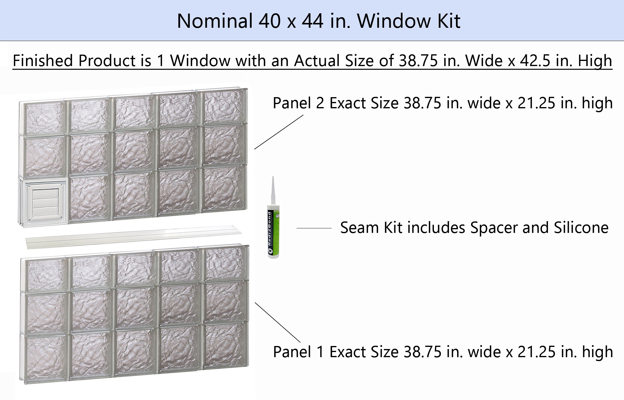 REDI2SET D4044IS Glass-Block-Windows - View #2