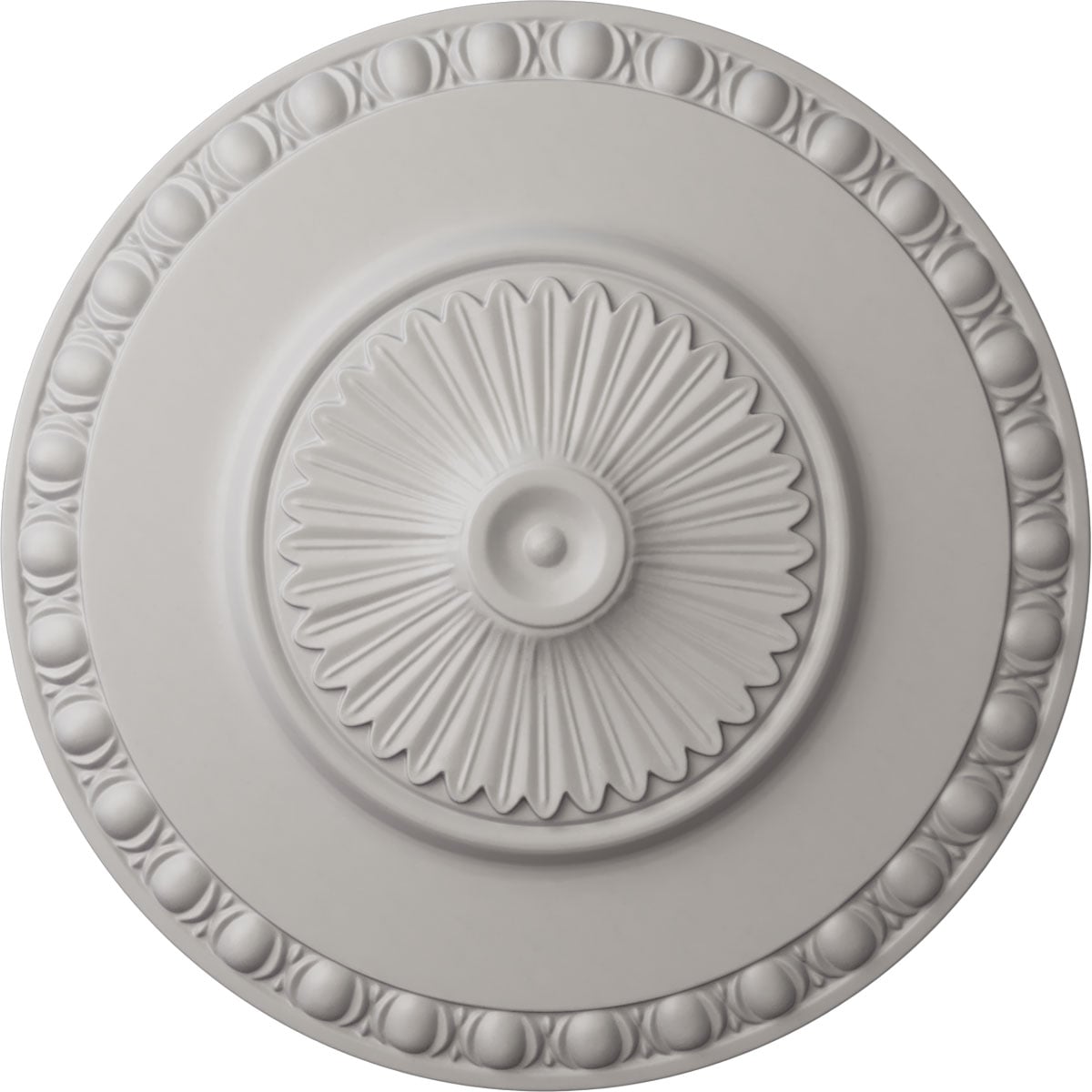 Ekena Millwork CM23LYUWF Lyon 23.5-in W x 23.5-in L Painted Ultra Pure White Polyurethane Whole Ceiling Medallion