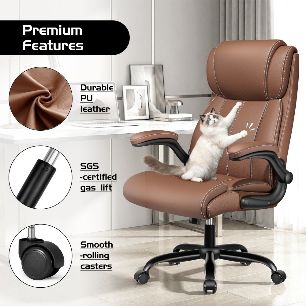 KERDOM OC001-BROWN Office-Chairs - View #5