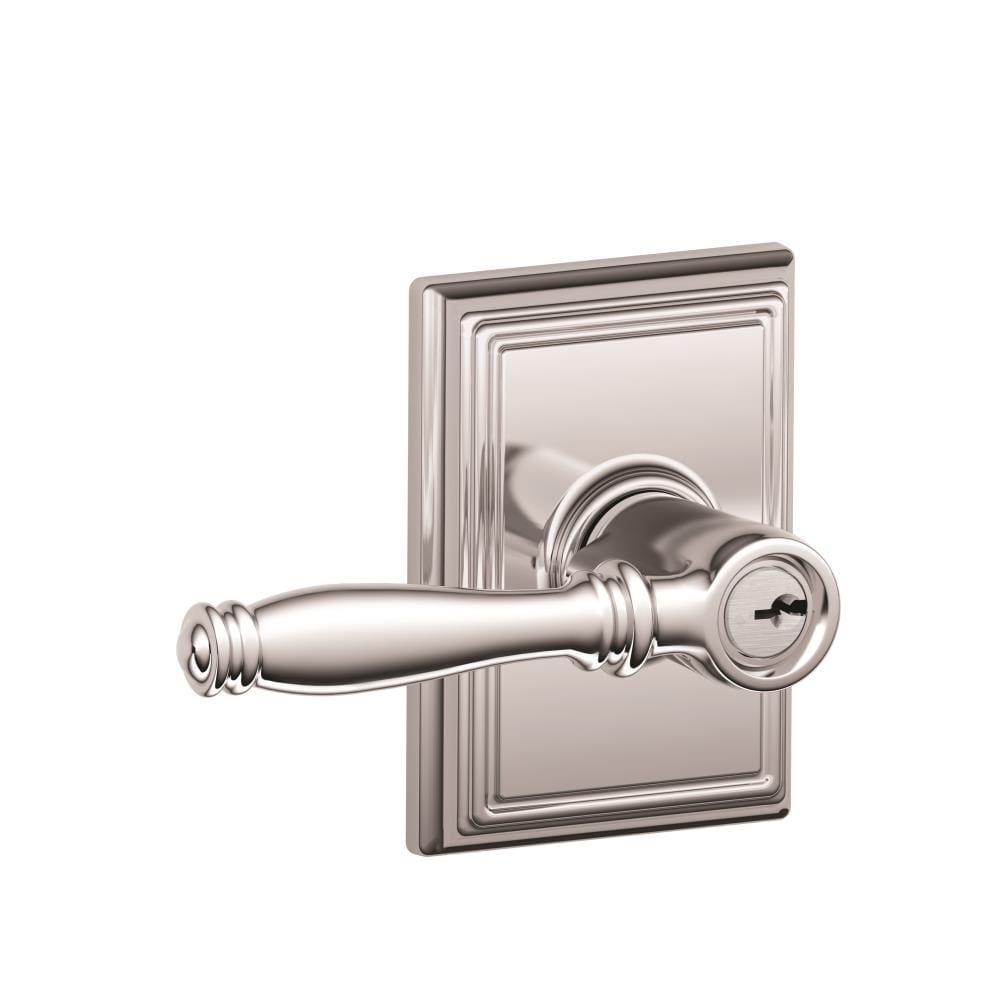 Schlage F51ABIR625ADD F Series Bright Chrome Interior/Exterior Keyed Entry Door Handle