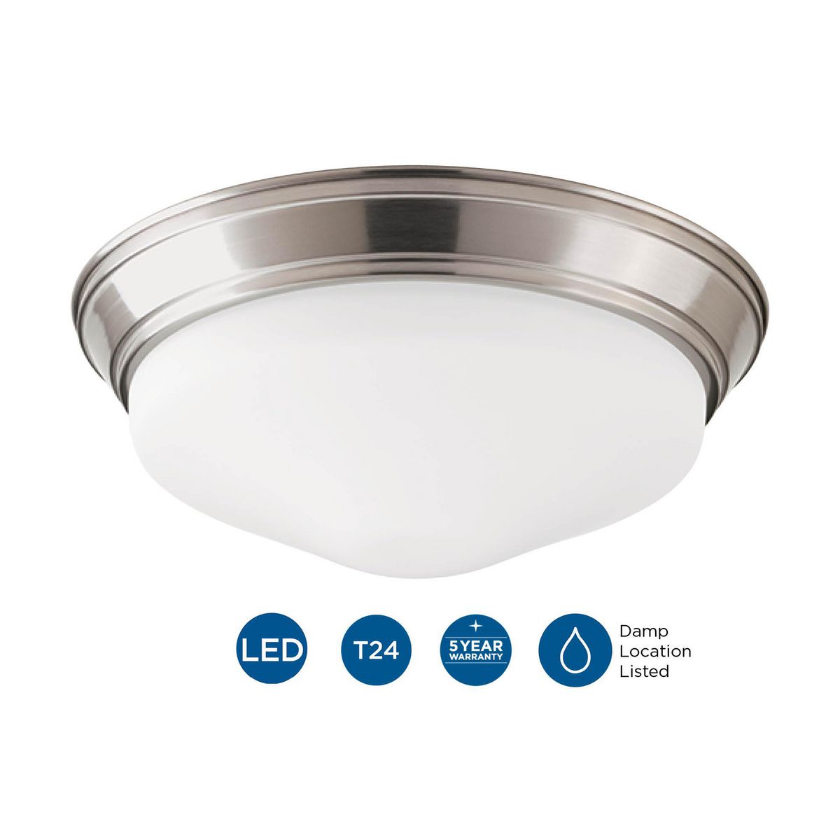 Brushed Nickel 13.25" LED Flush Mount Ceiling Light