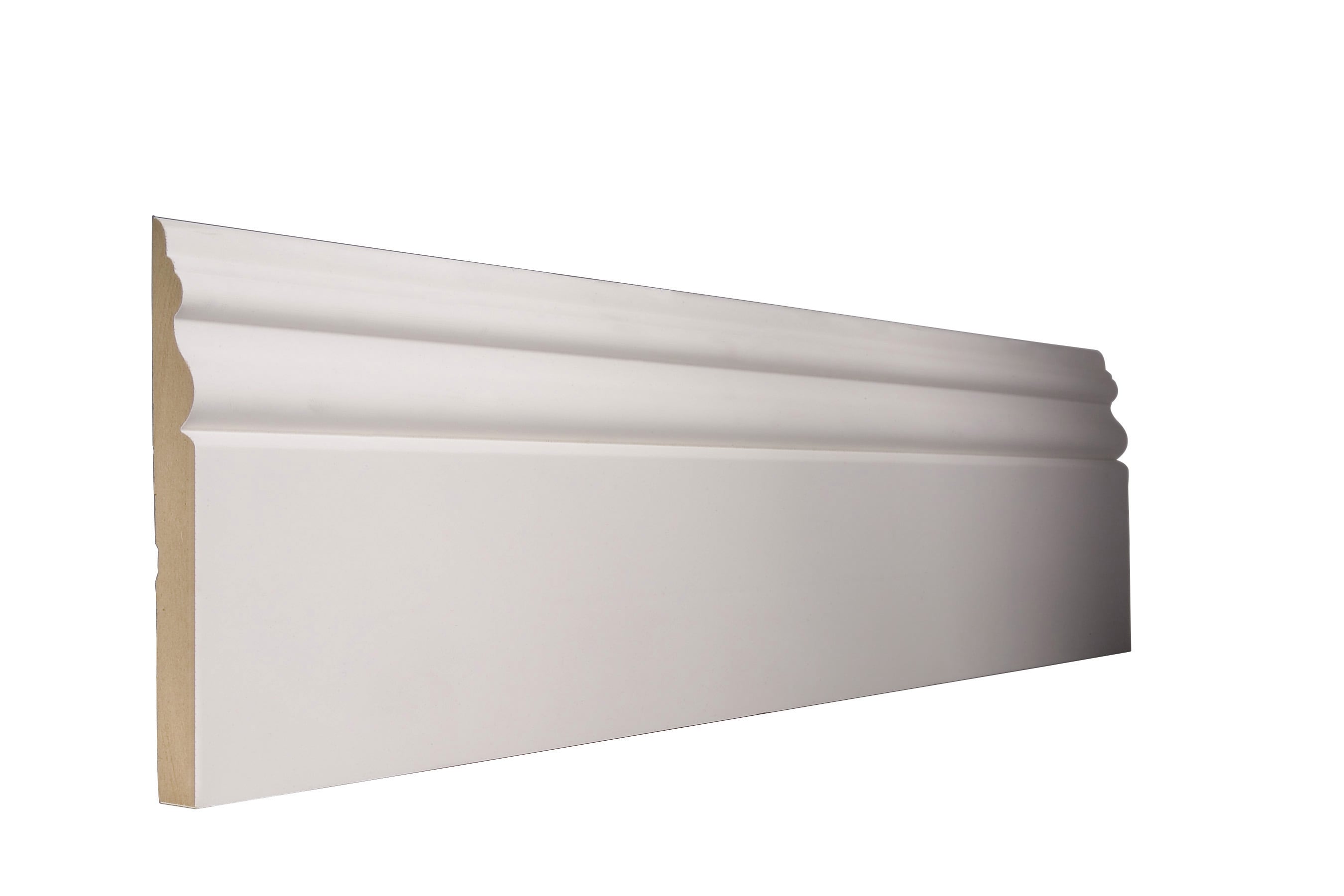 RELIABILT L04302258 9/16-in x 5-in x 8-ft Colonial Primed MDF 3022 Baseboard Moulding