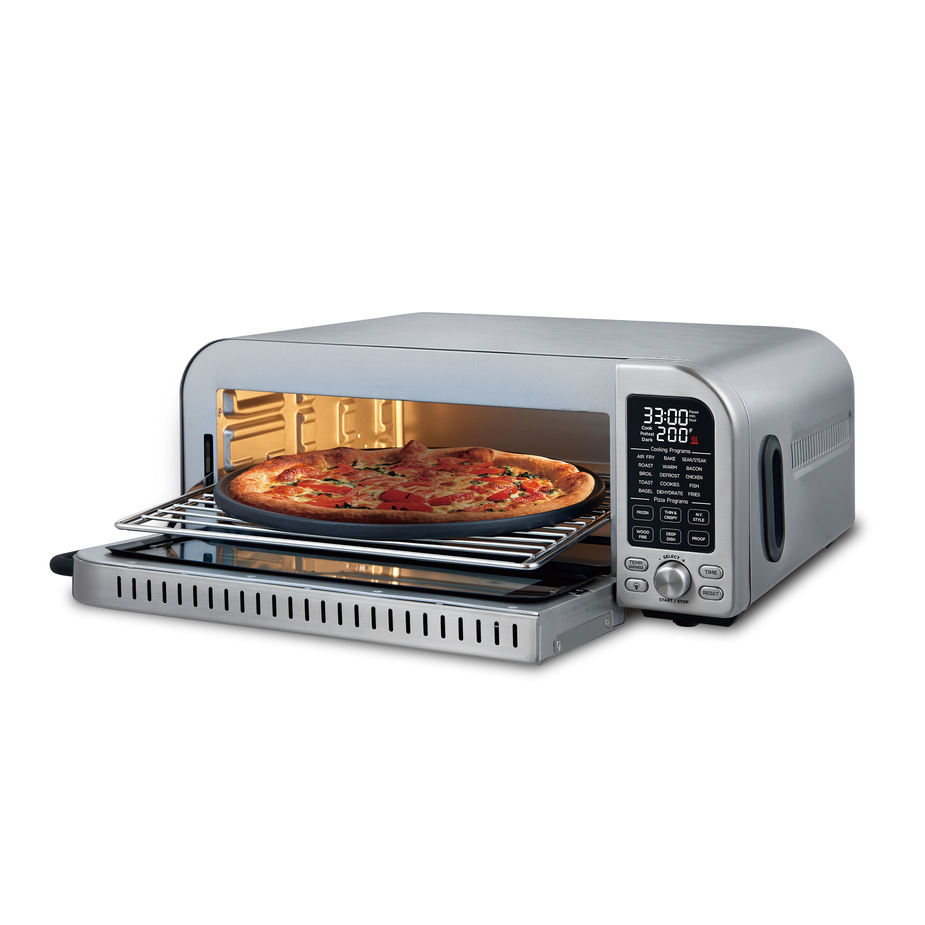 Salton - Toaster Oven and Air Fryer, 6 Slice Capacity, 6 Cooking Functions,  Accessories Included