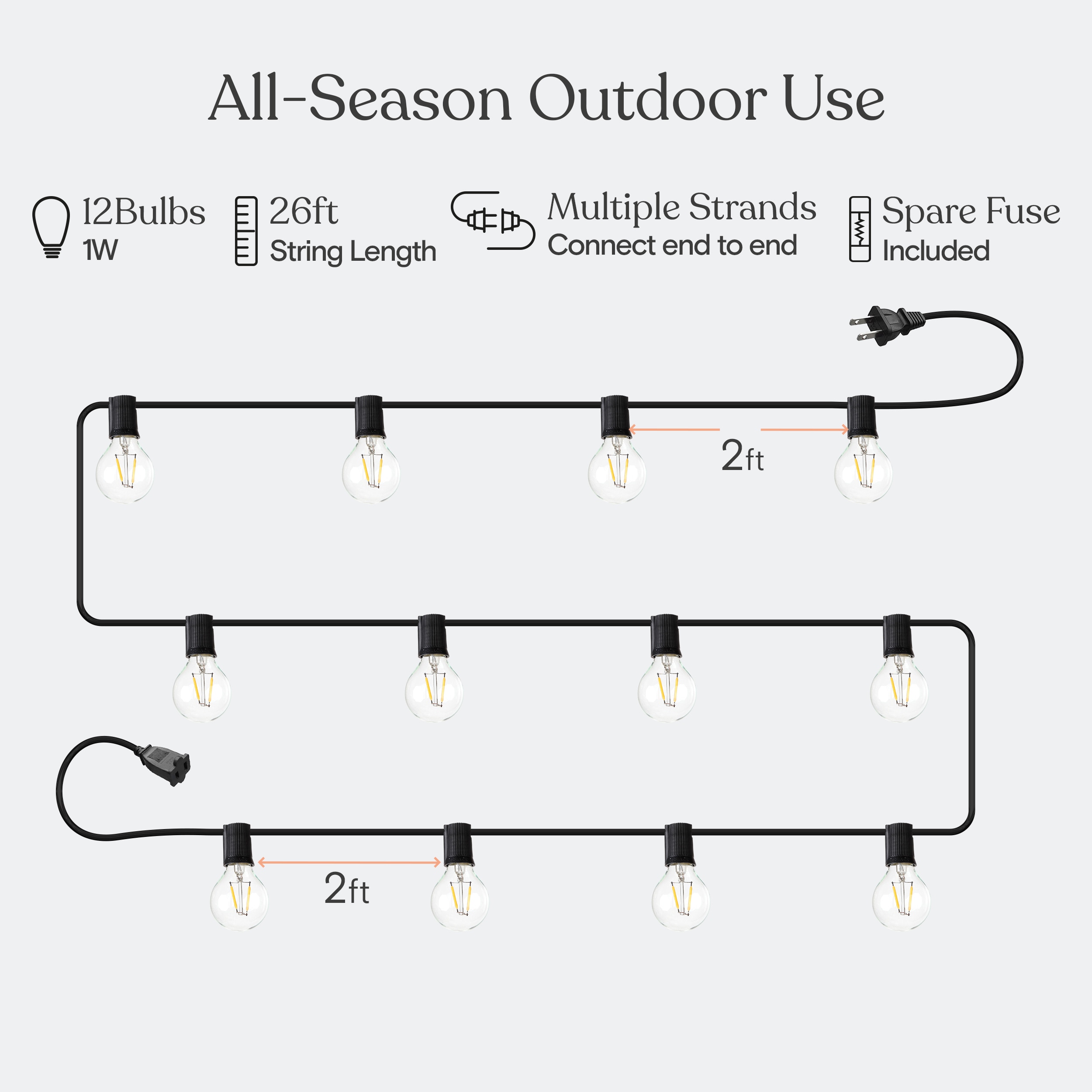 Brightech JL-3BB7-X0UZ Patio-String-Lights - View #5
