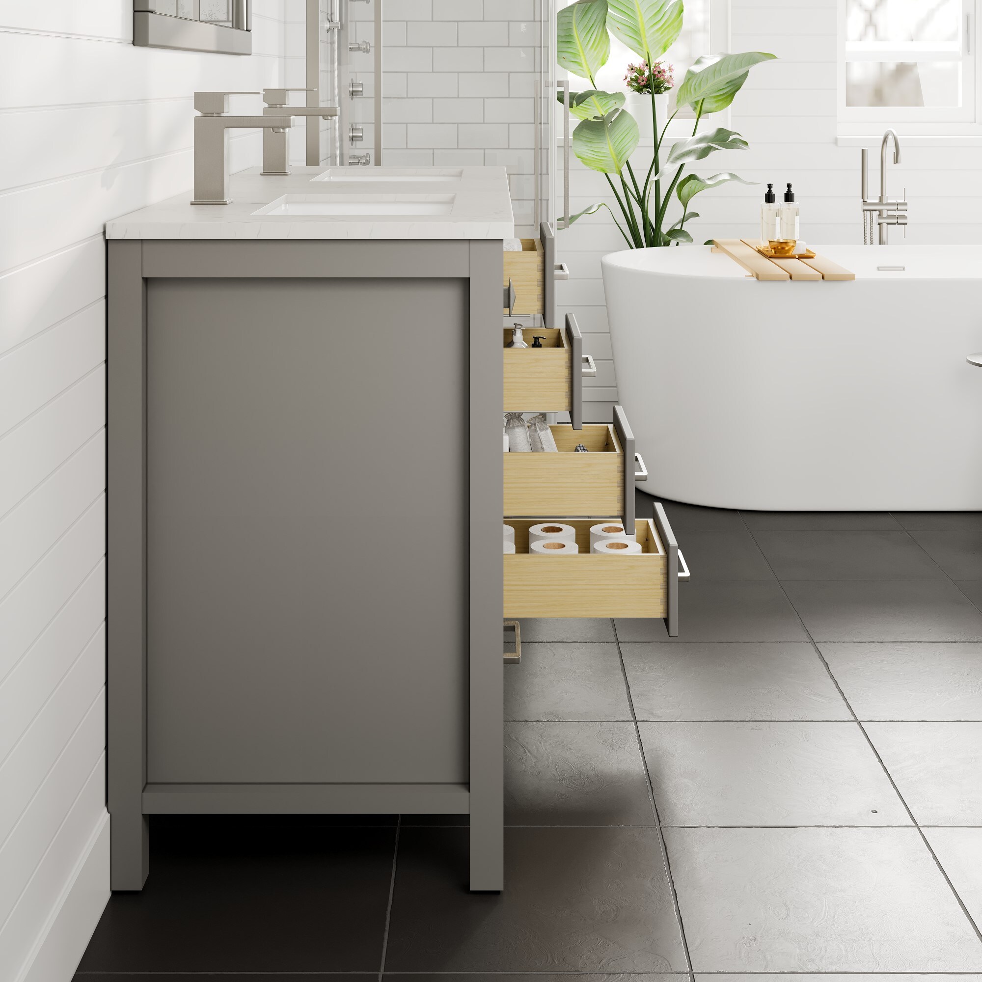 Eviva TVN414-48X18GR-DS Bath-Vanity-Combo - View #6