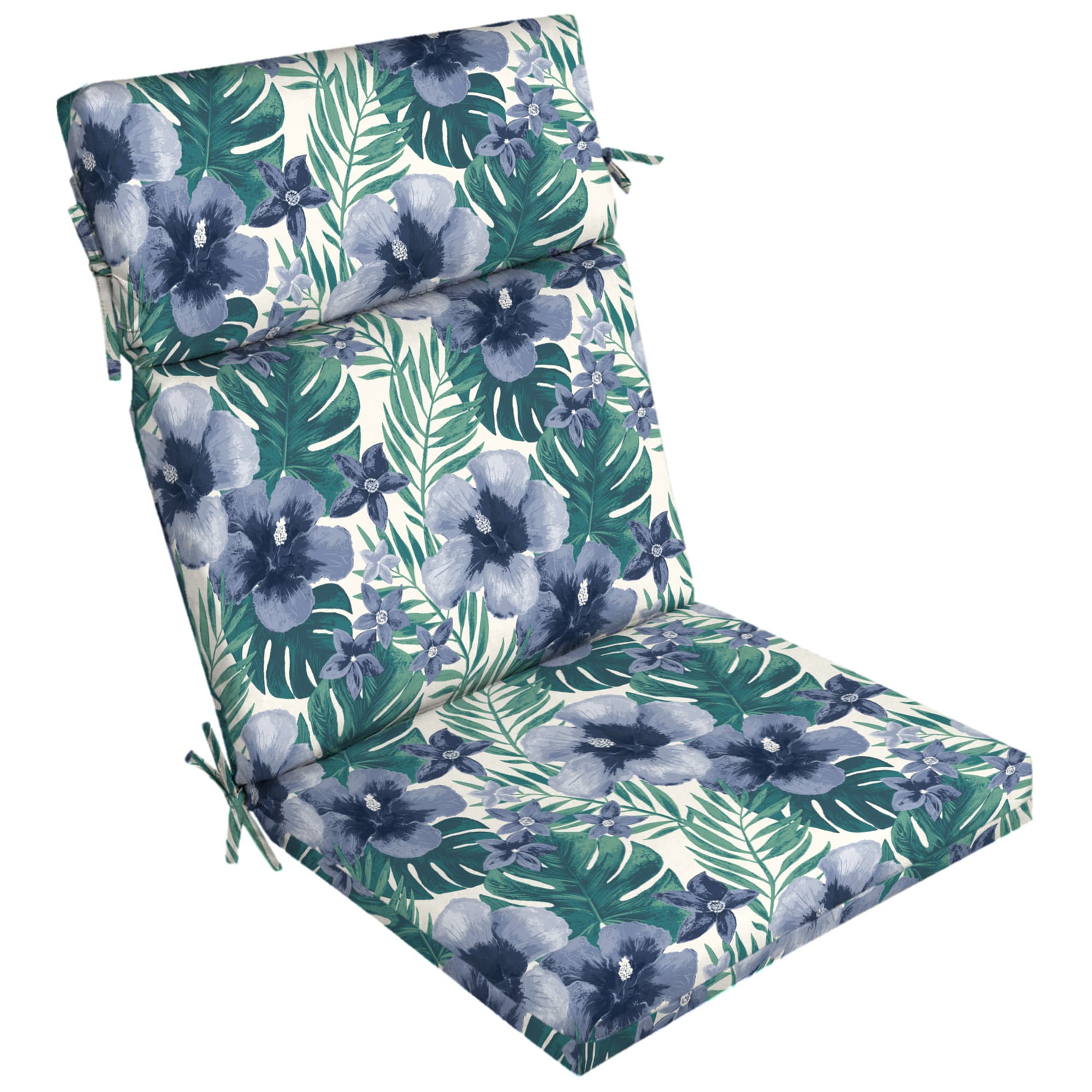 Better Homes & Gardens Black Tropical 44" x 21" Outdoor Chair Seat Cushion Patio 