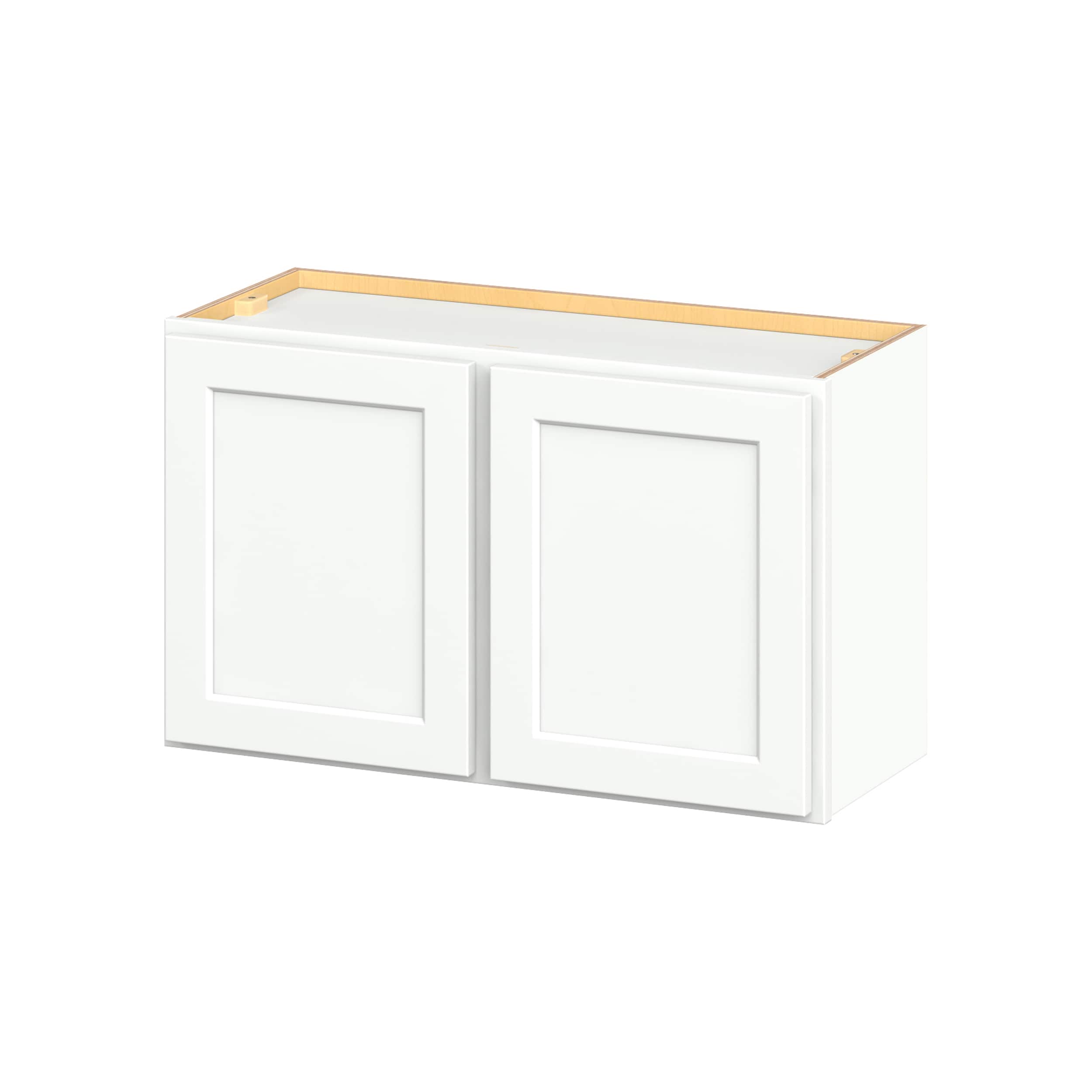Hugo&Borg W3018-GL PRO Glendale 30-in W x 18-in H x 12-in D Pure White Wall Ready to assemble Plywood Cabinet (Recessed Panel Shaker)
