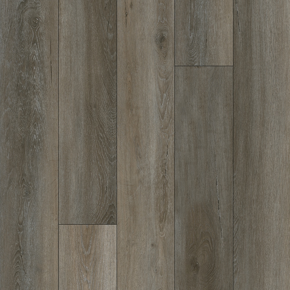 Mohawk SPL0821889 (Sample) Pro Renovations Billiard 4.5 Coastal Fog Gray Wood look 12-mil Waterproof and Water Resistant Interlocking Luxury Vinyl Plank