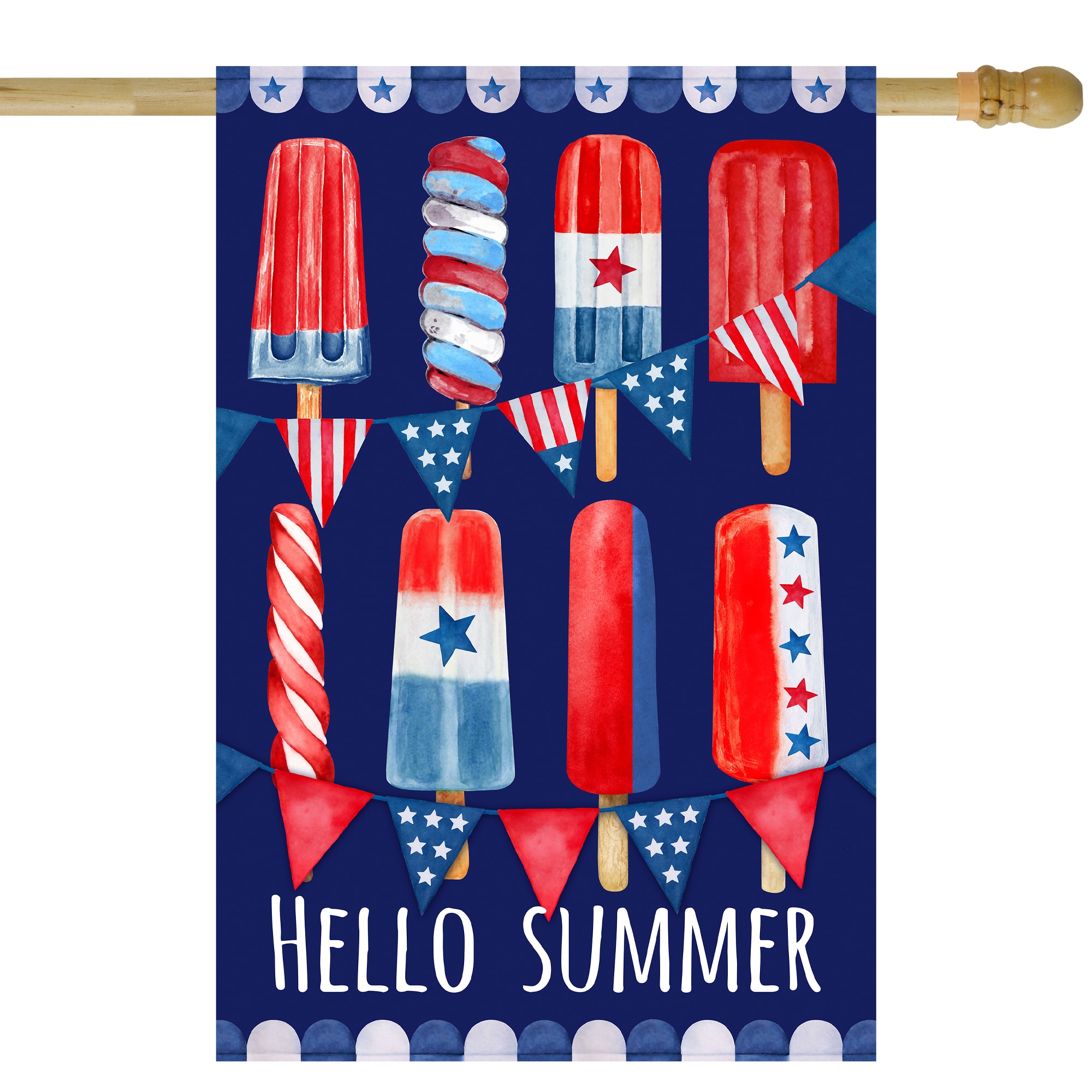 Northlight 35126862 2.3-ft W x 3.3-ft H 4th of July Flag