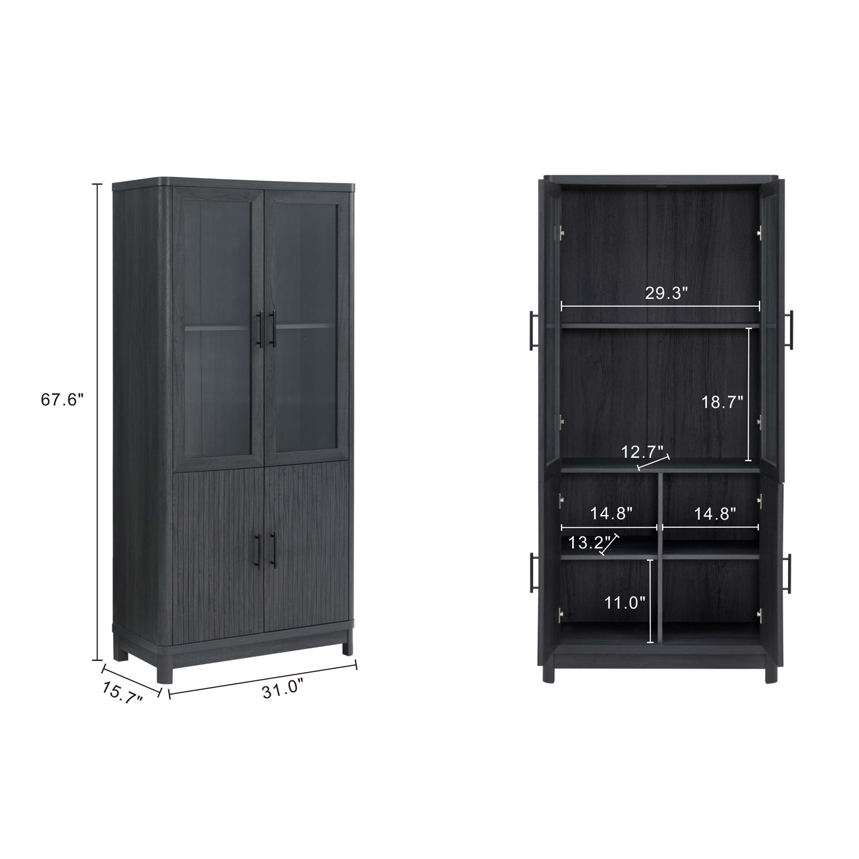Manhattan Comfort BC001-GY bookcases - View #3