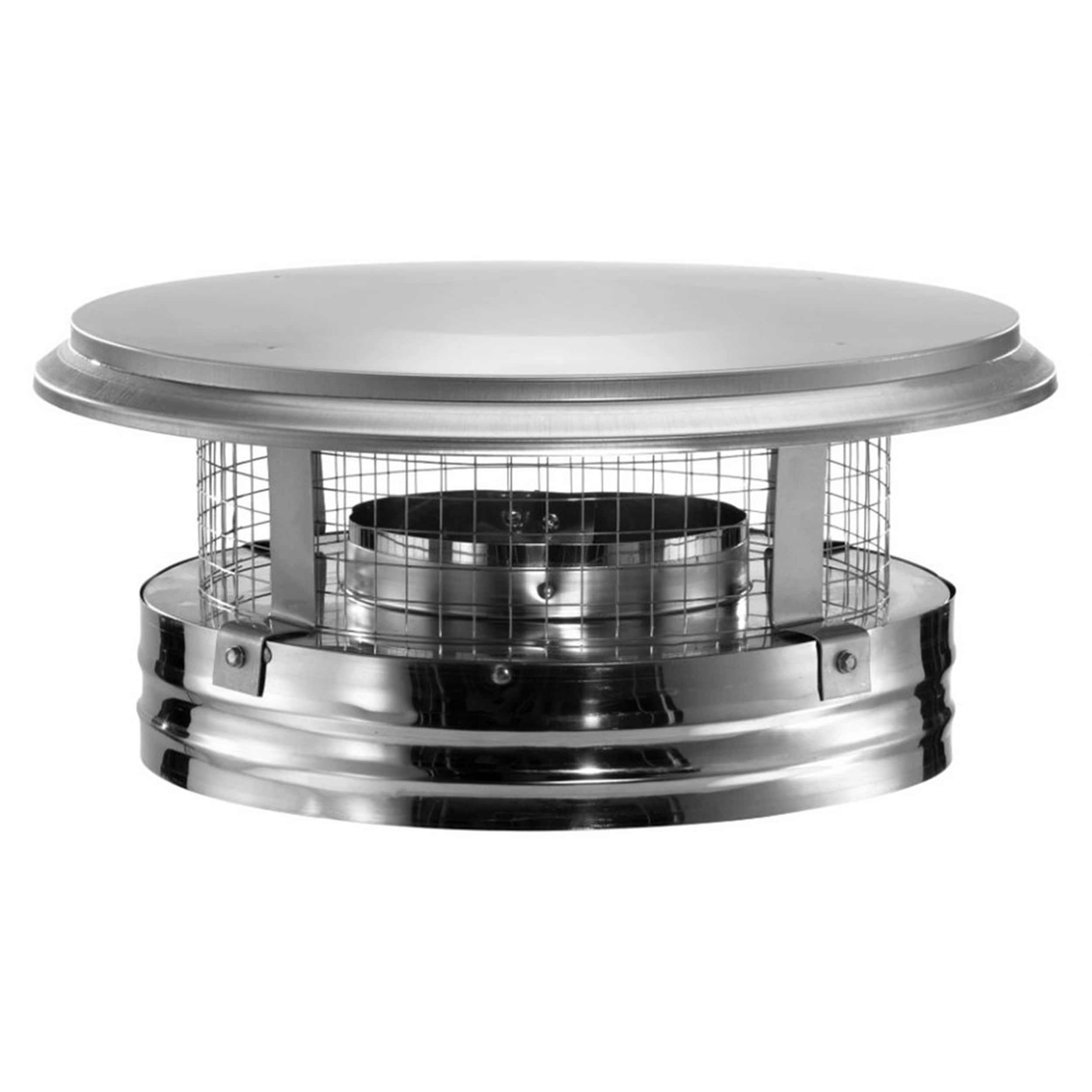 DuraVent 254822 15-in W x 15-in L Stainless steel Stainless steel Round Chimney Cap
