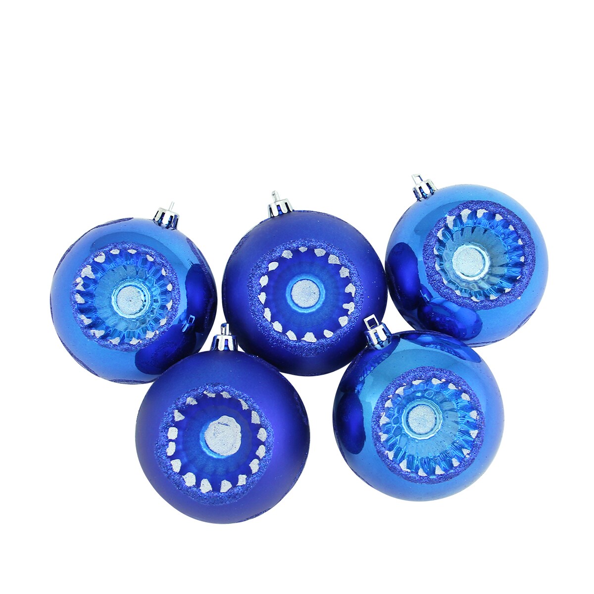 Northlight 5 -Pack Blue Ball Standard Indoor Shatterproof Ornament set