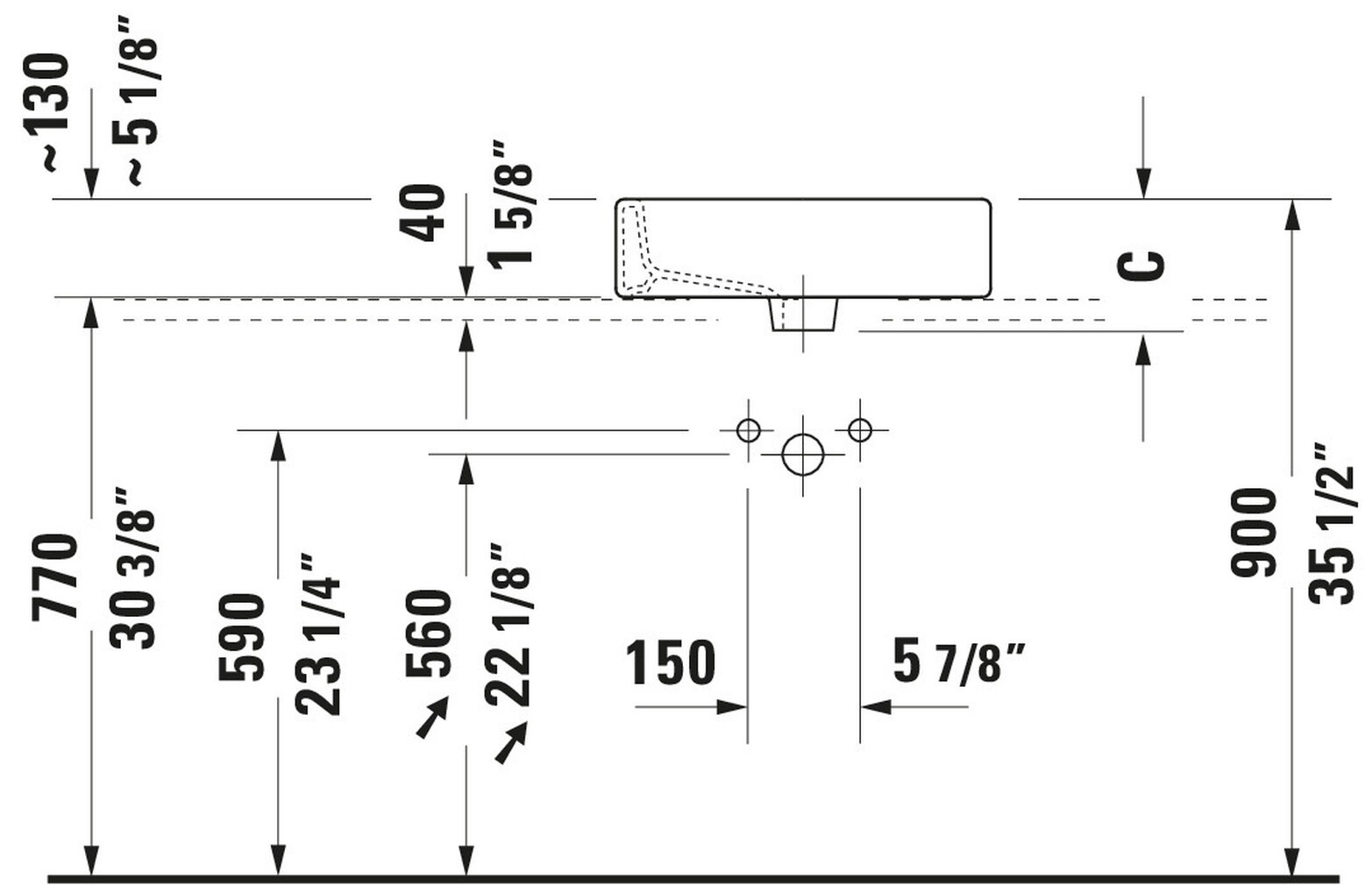 Duravit 0452500000 Bath-Sink - View #12