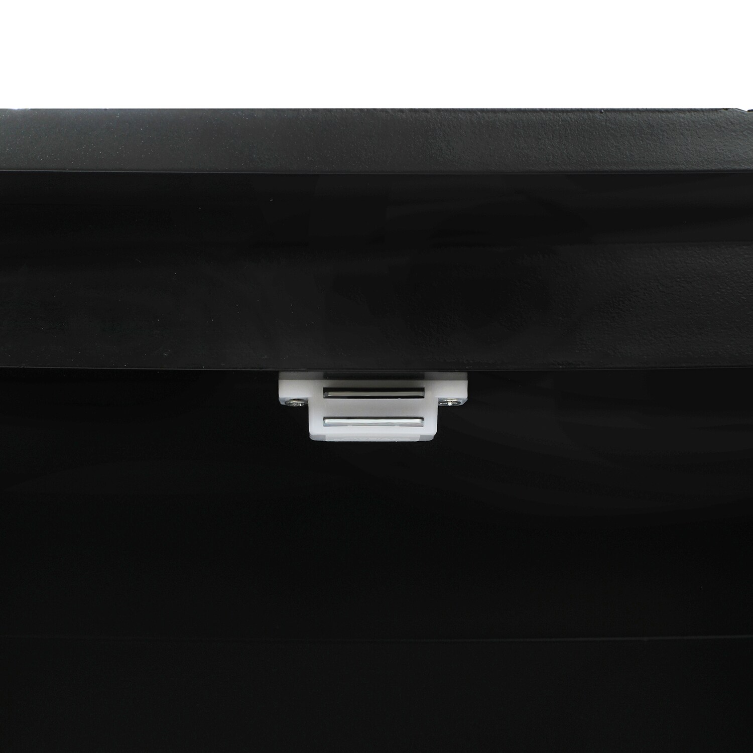 SINOFURN Vintage Look Black Wood Storage Cabinet with Antique Brass Metal Handle
