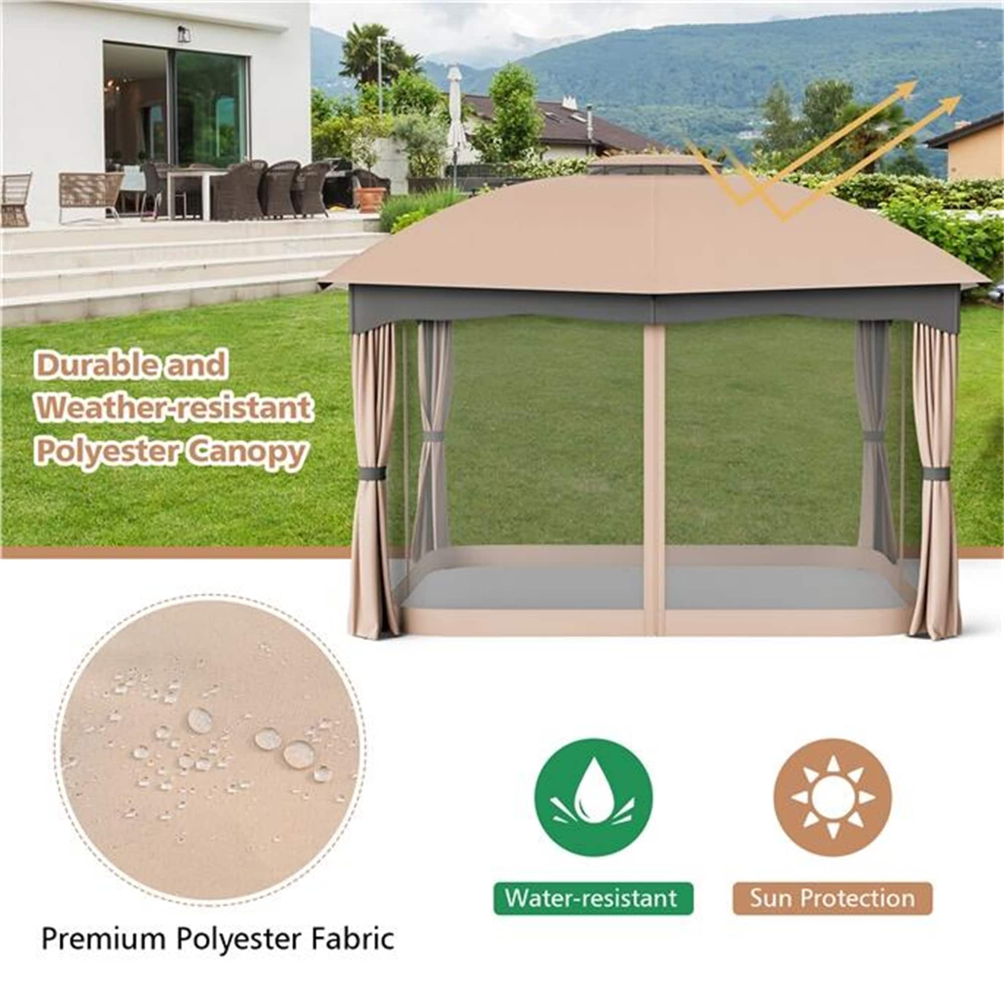 BABOOM BOM-0384GR-CO Wood-Resin-Gazebos - View #7