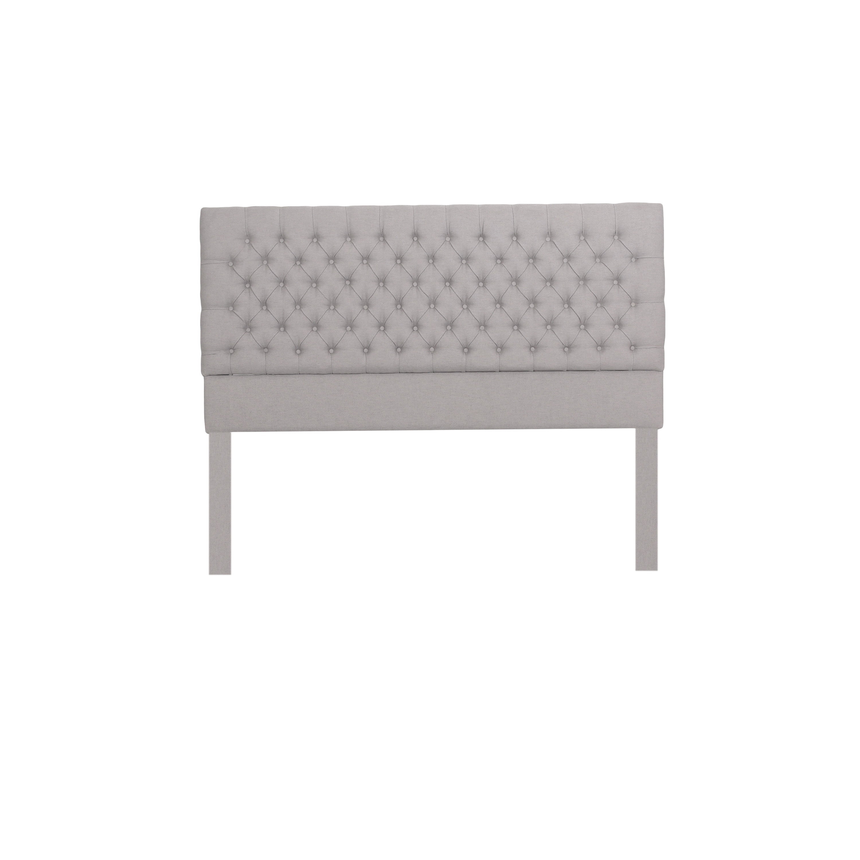 Best Selling Home Decor - Queen Light Gray Wood Tufted Bed Frame with Headboard
