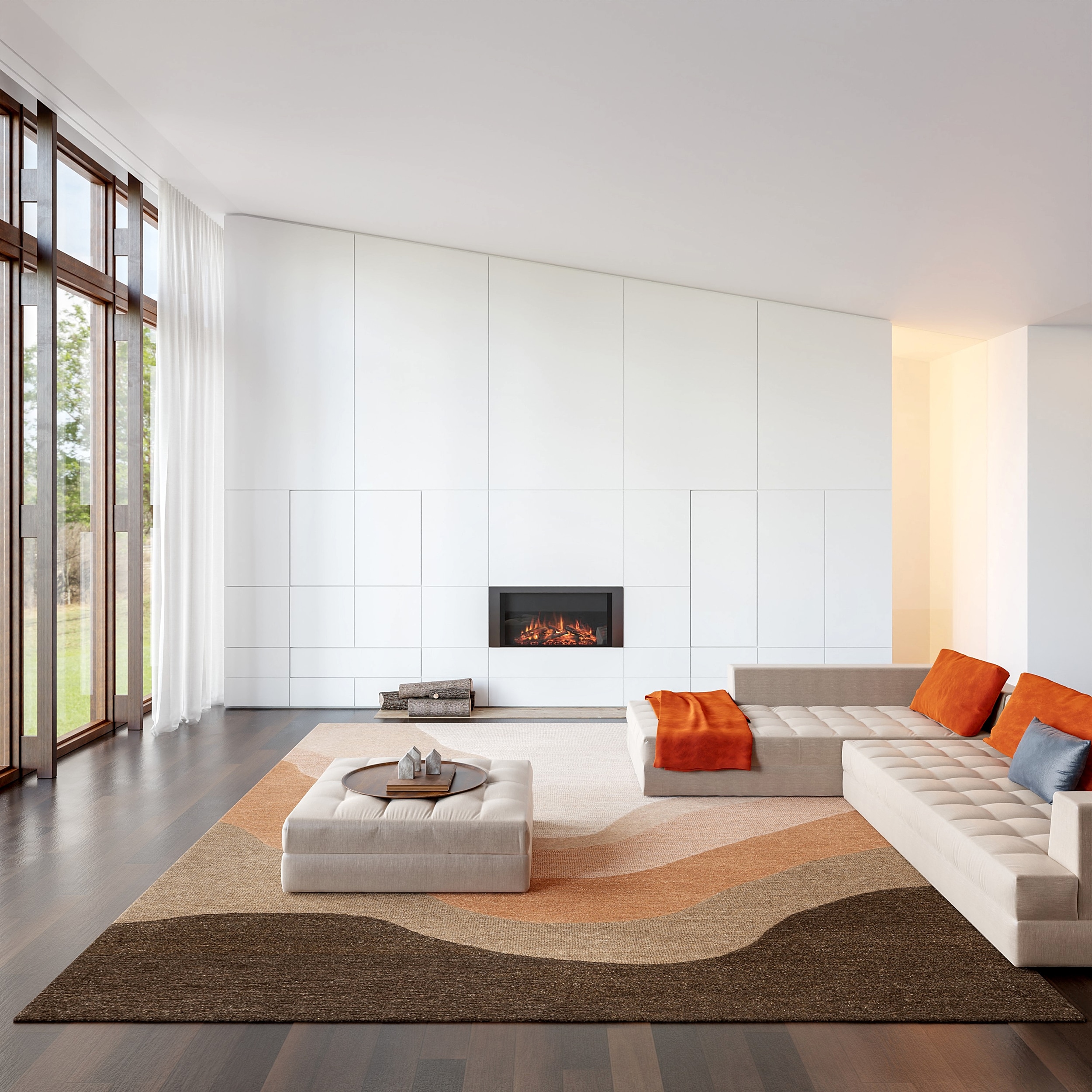 nuLOOM 200CCGY03A-609 Sagarmatha Wool 6ft. x 9ft. Multicolor Area Rug