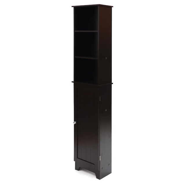 Redmon Contemporary Country Collection 13.38-in W x 65-in H x 8-in D White MDF Freestanding Linen Cabinet Redmon Contemporary Country Collection 13.38-in W x 65-in H x 8-in D White MDF Freestanding Linen Cabinet