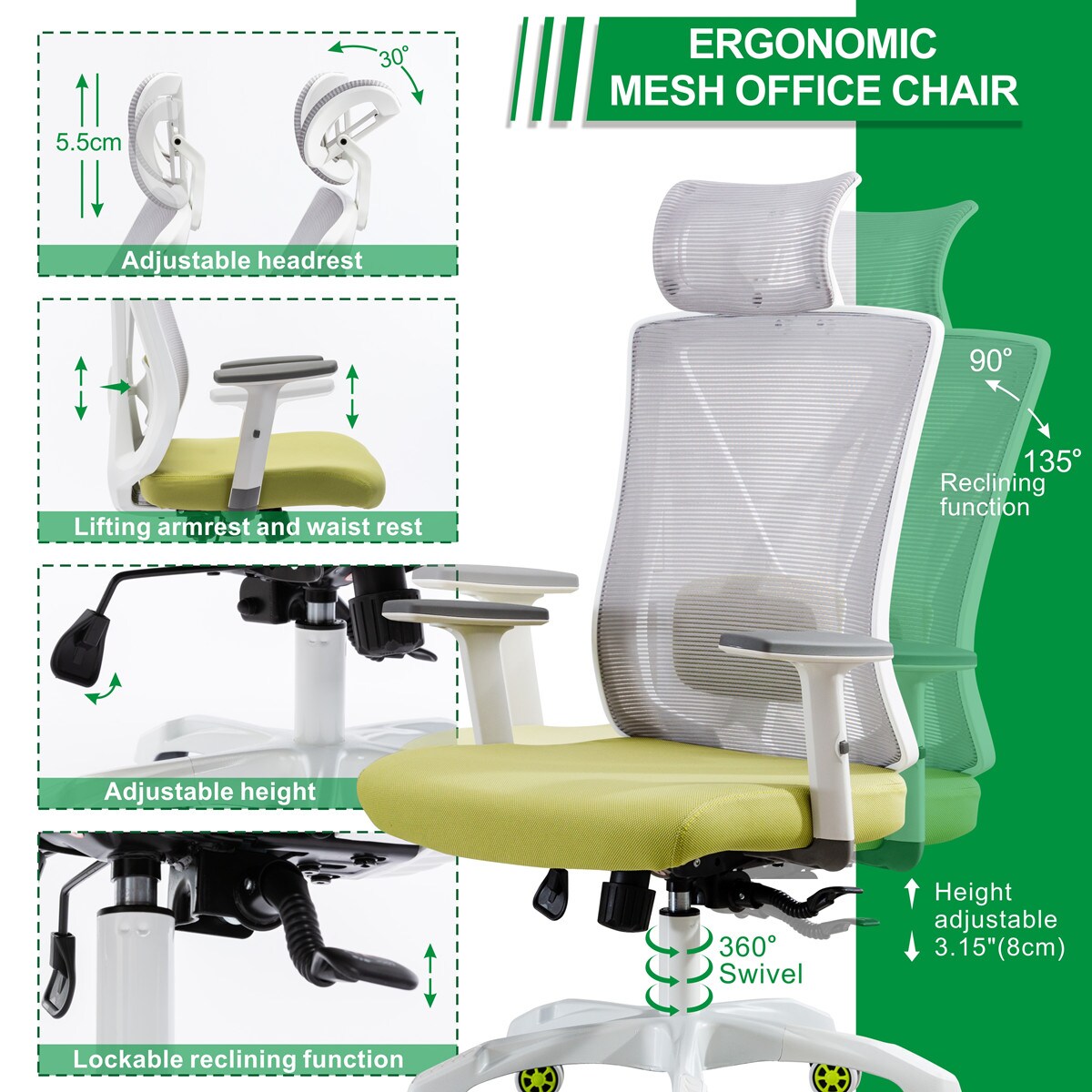 Mondawe OR-W1317-ZY Office-Chairs - View #5
