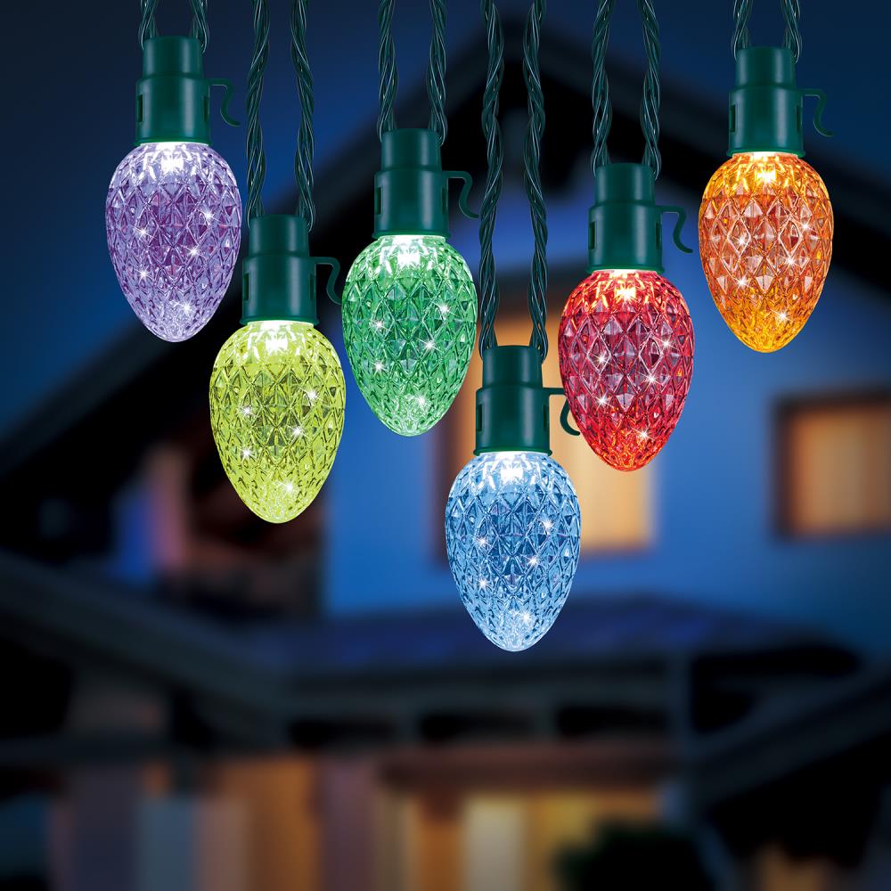 Lumations 20-Count 15.8-ft Multi-function Multicolor LED Plug-In 